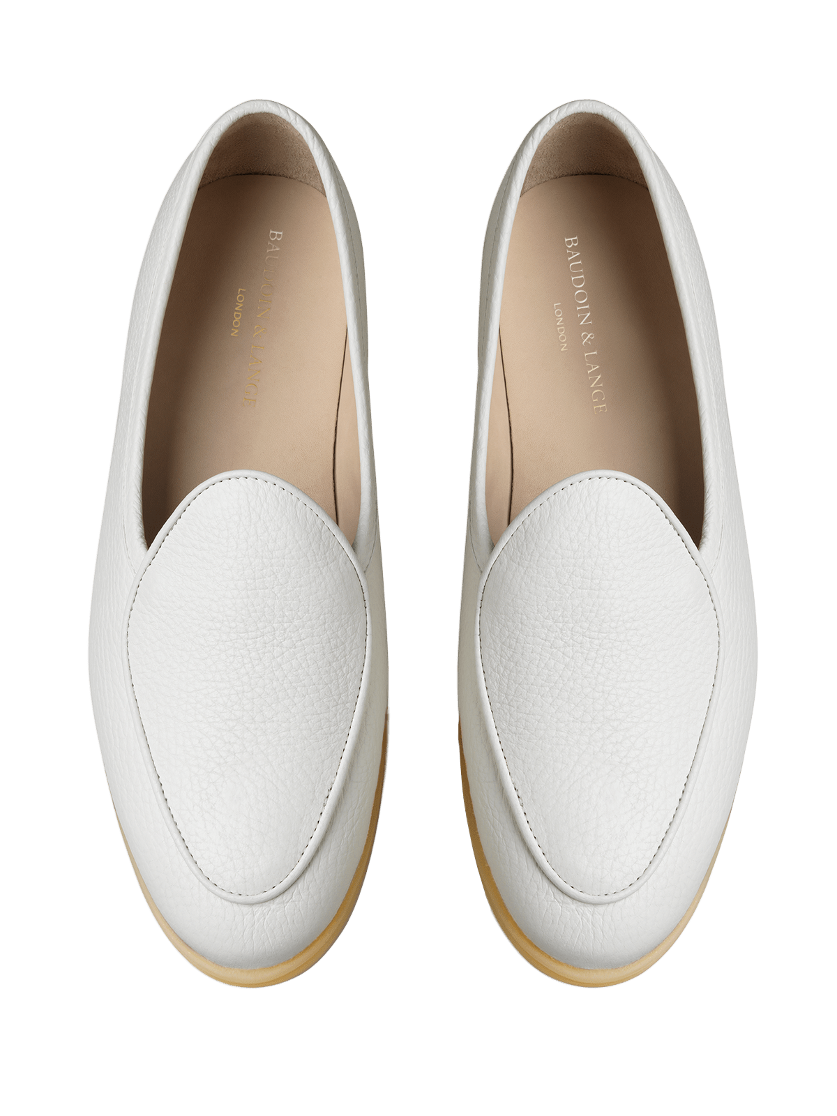 Stride Loafers in Blanc Casse Deerskin Natural Sole