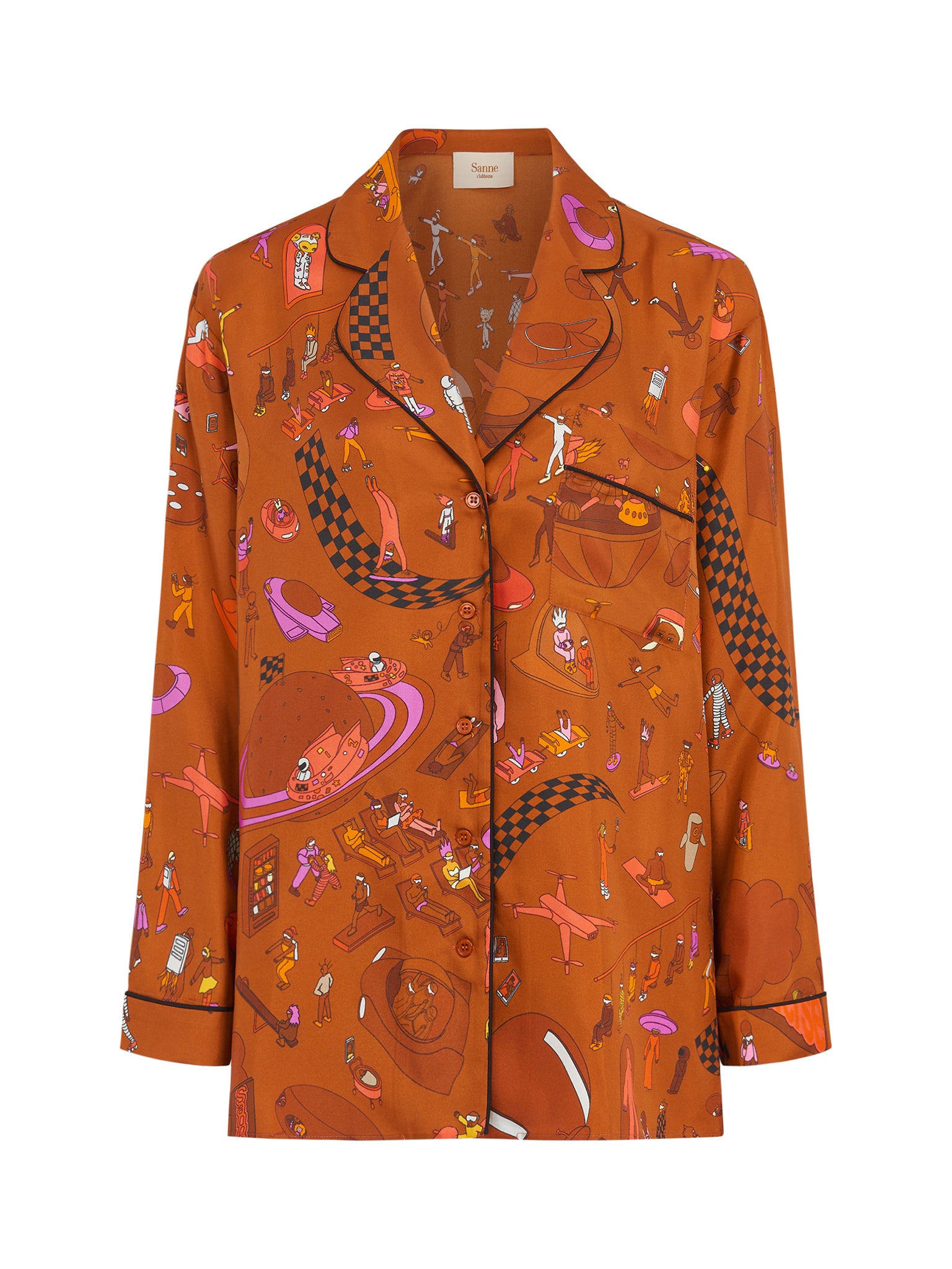 Celestial Cinnamon Silk Twill Shirt