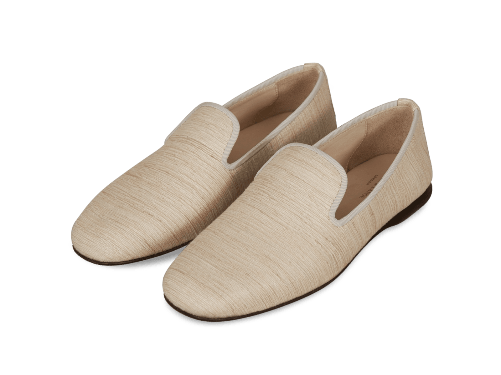 Fenice Loafers in Natural Silk and Gros Grain