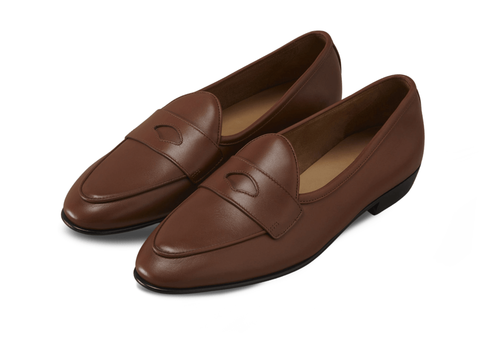 Sagan Classic Ginkgo Loafers in Tan Drape Calf