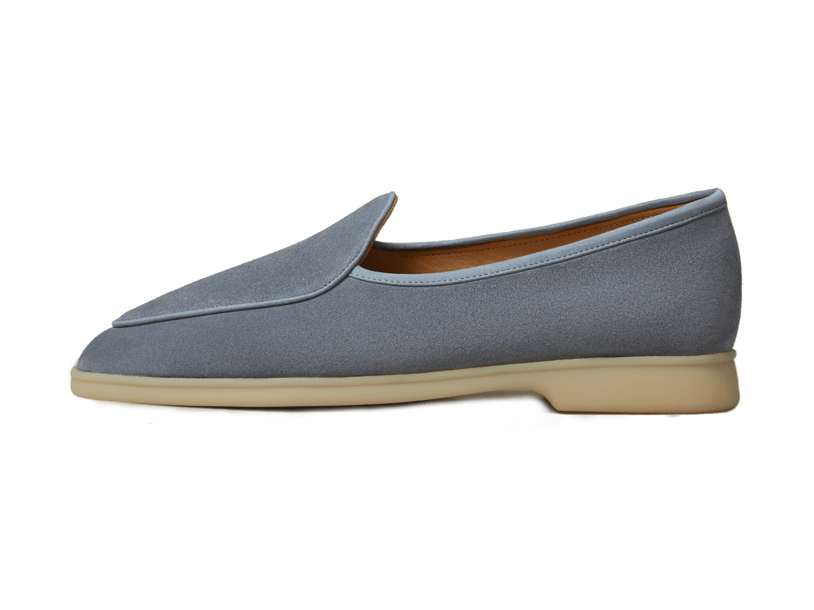 Stride Loafers in Thunder Blue Glove Suede Natural Sole