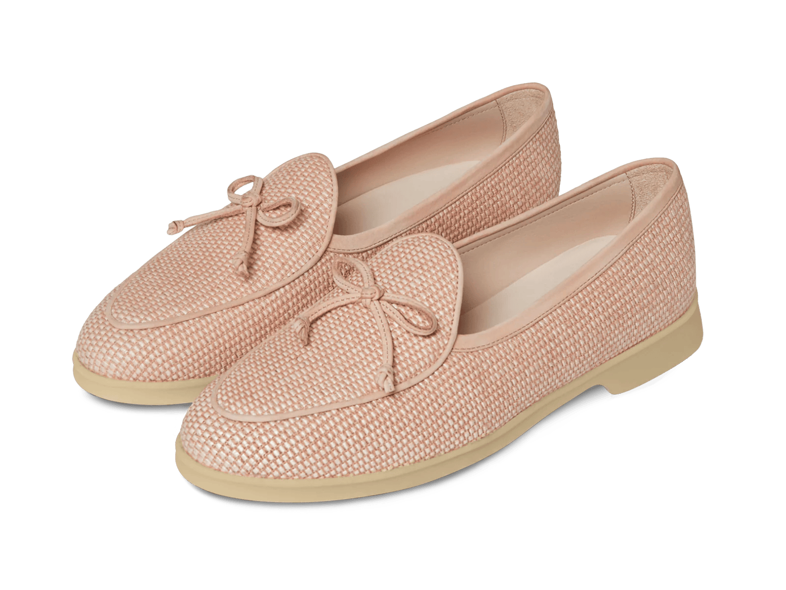 Stride String Loafers in Angel Powder Raffia with Natural Sole