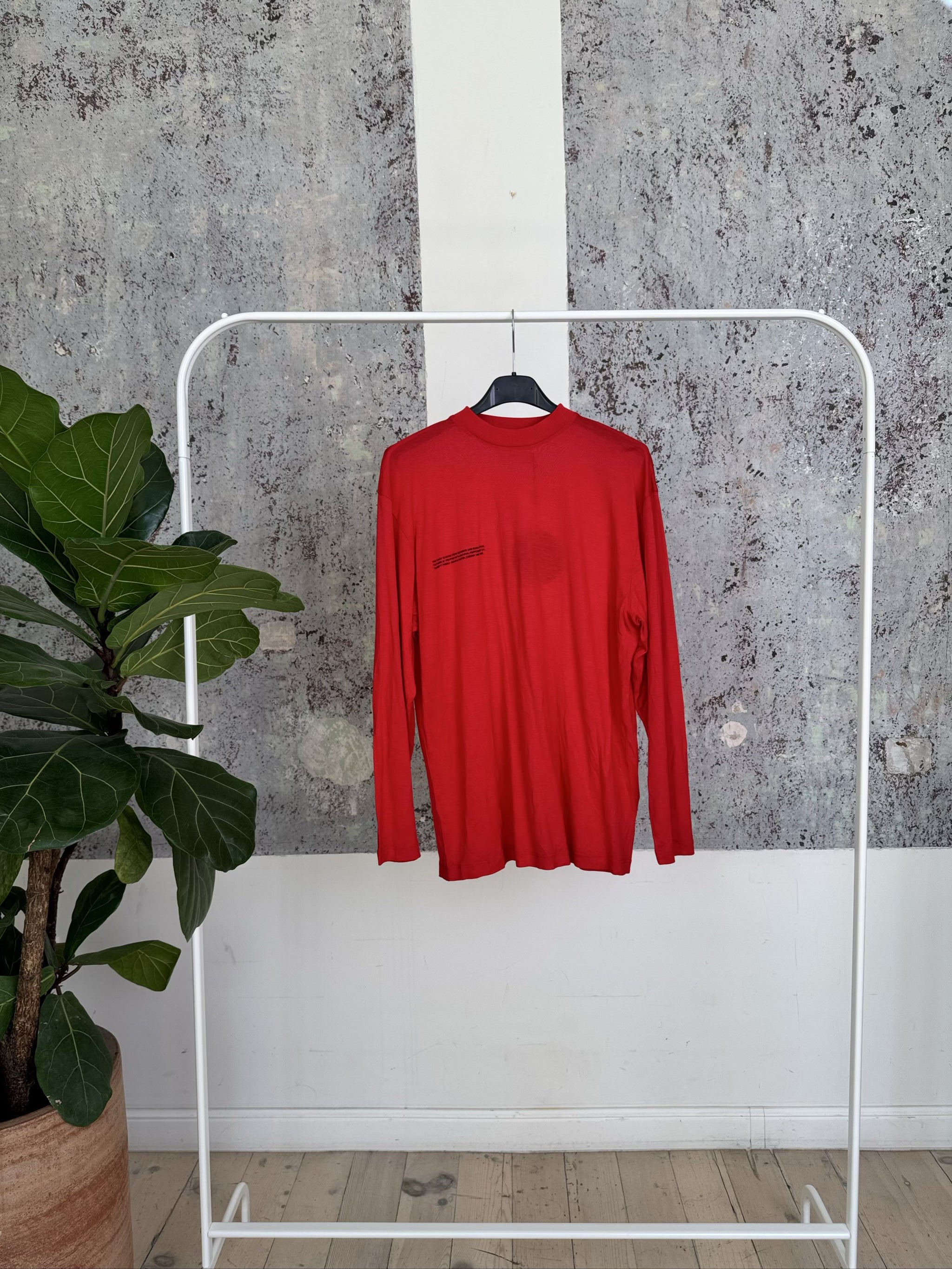 100% SEAWEED FIBER HIGH NECK T-SHIRT JTF0003 - APPLE RED - S