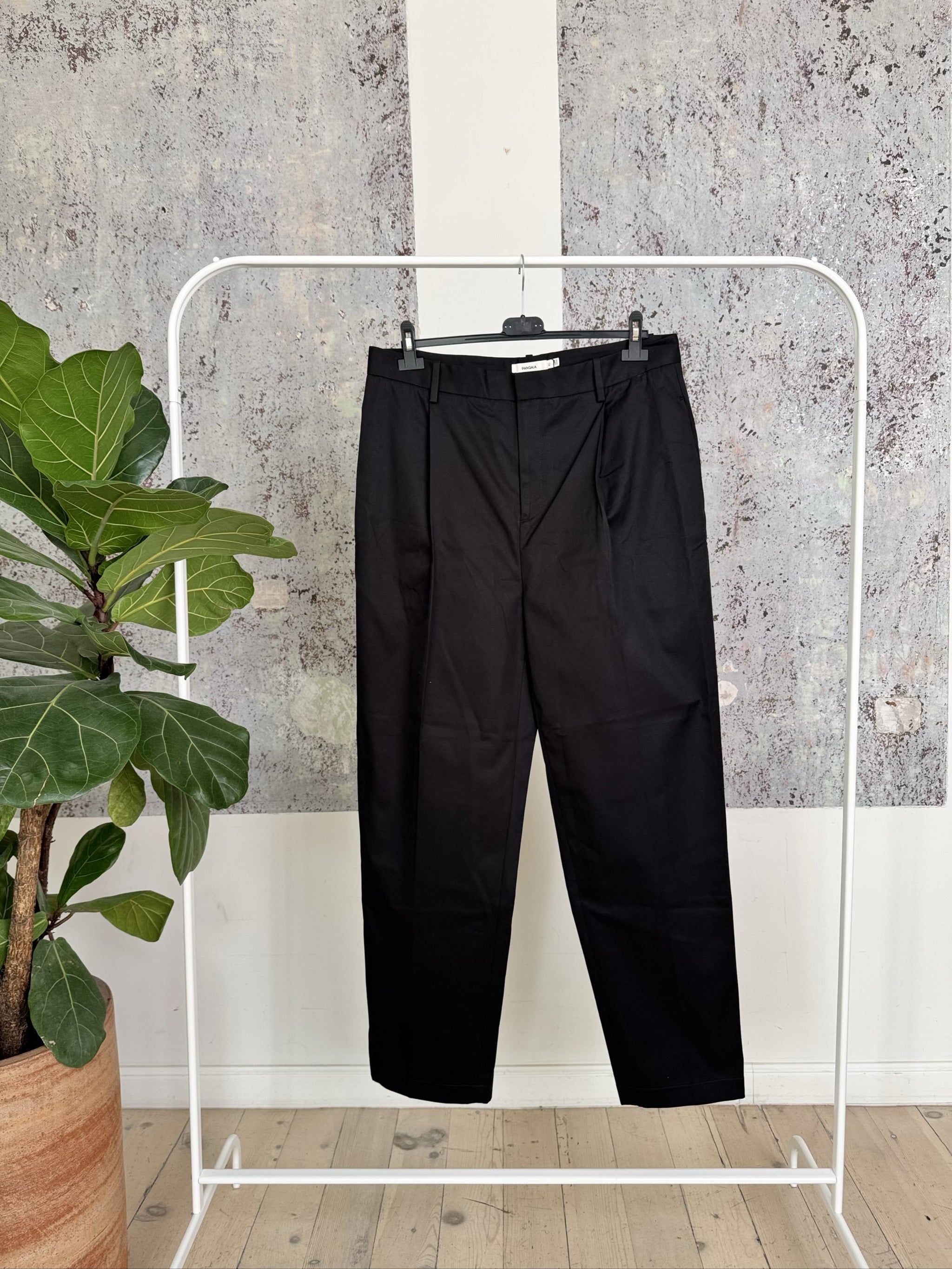 Organic Cotton Tailored Trouser - 10000129 - Black - XL