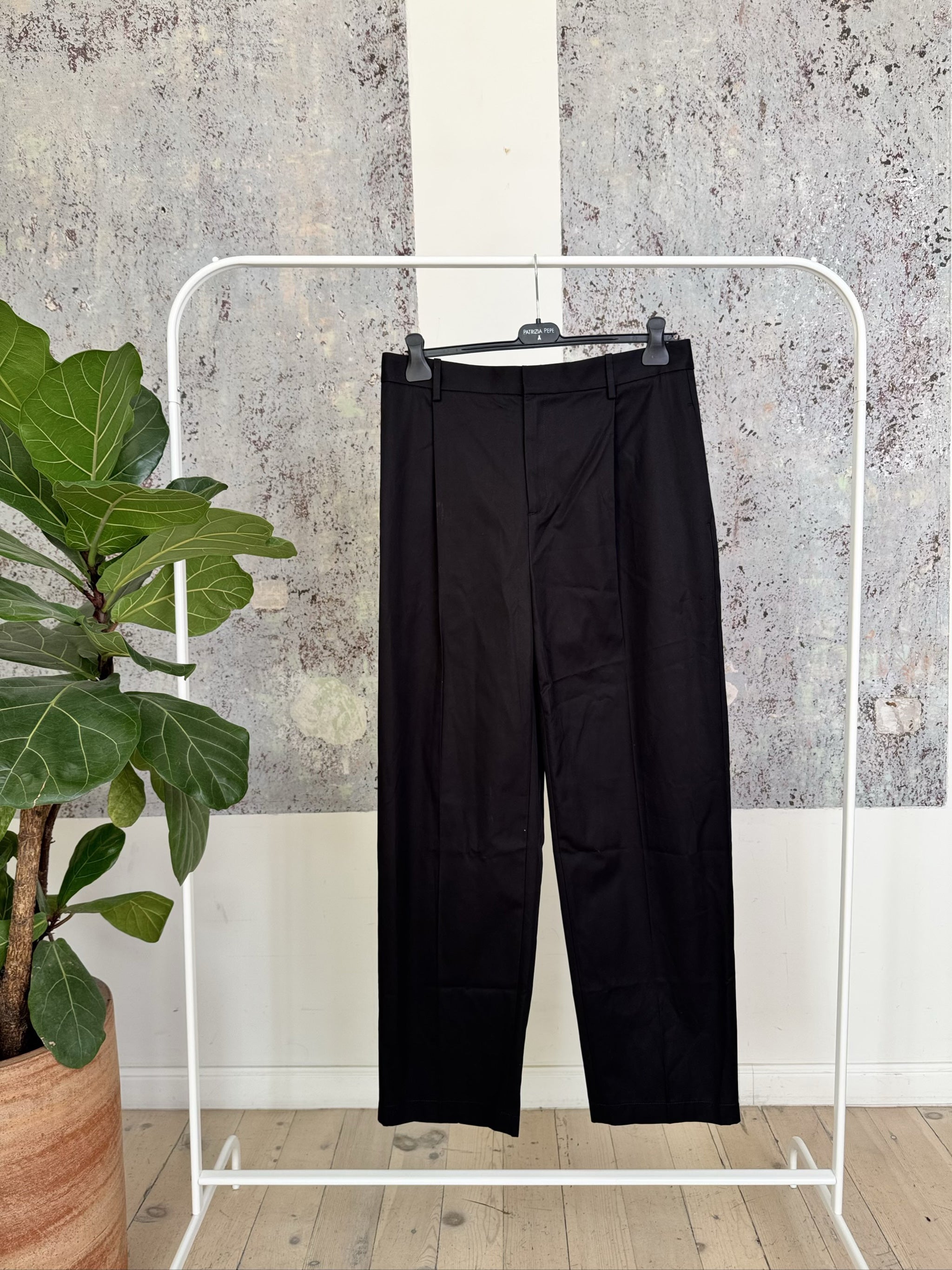 Organic Cotton Tailored Trouser - 10000129 - Black - XL