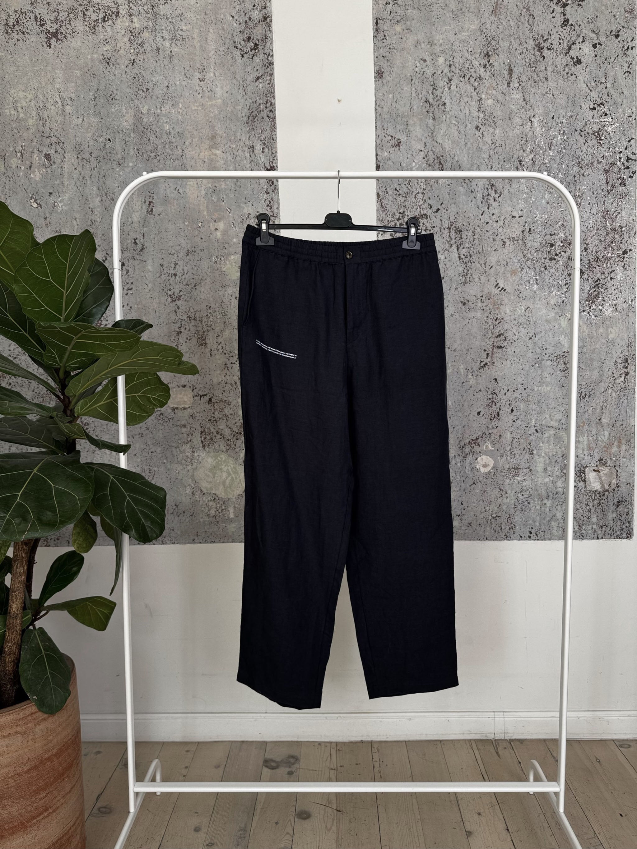 Linen Trousers 20WPU01-WLL01 - Black - S