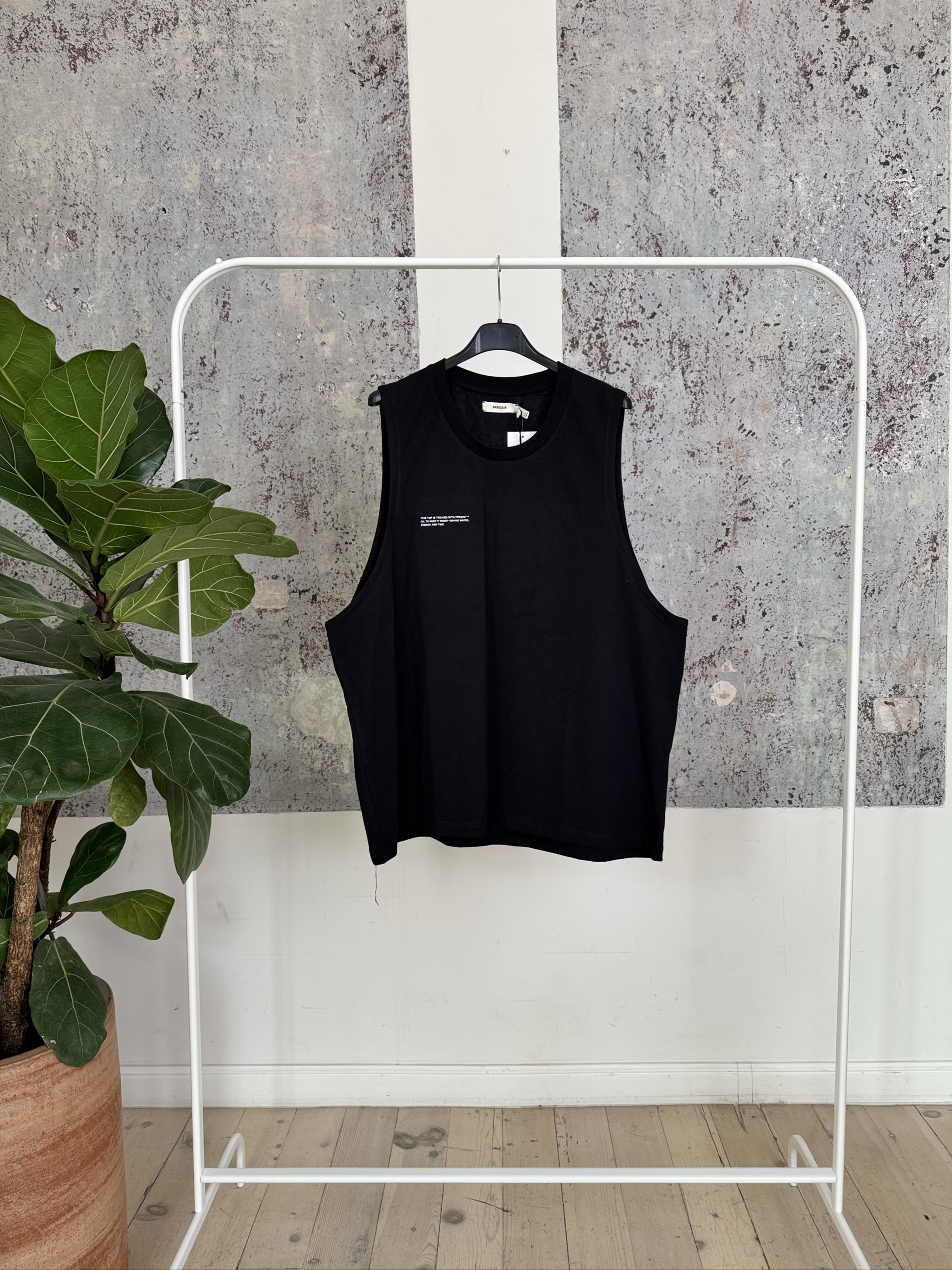 Organic Cotton Oversized Vest - 10000486 - Black - L