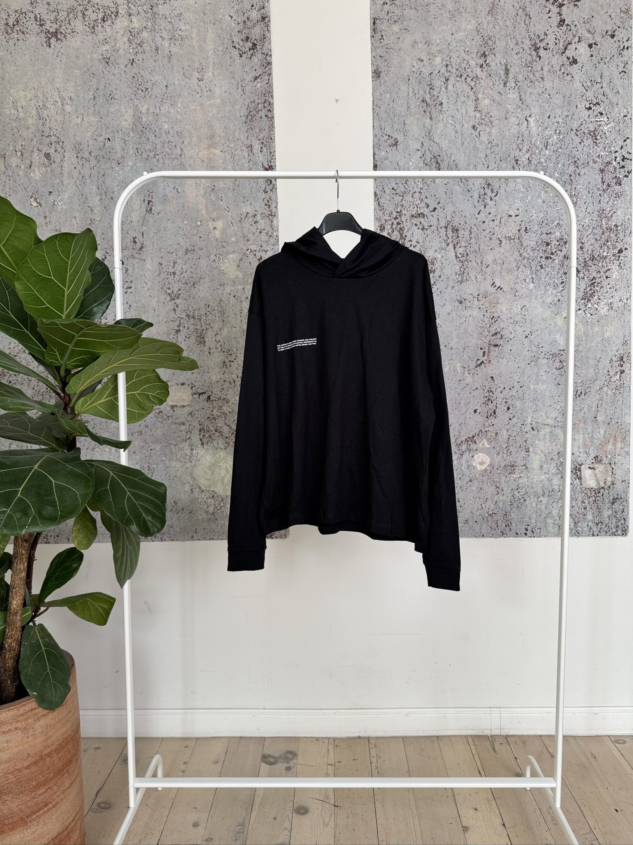 SEAWEED FIBER LOUNGEWEAR HOODIE JOF0007 - BLACK - L