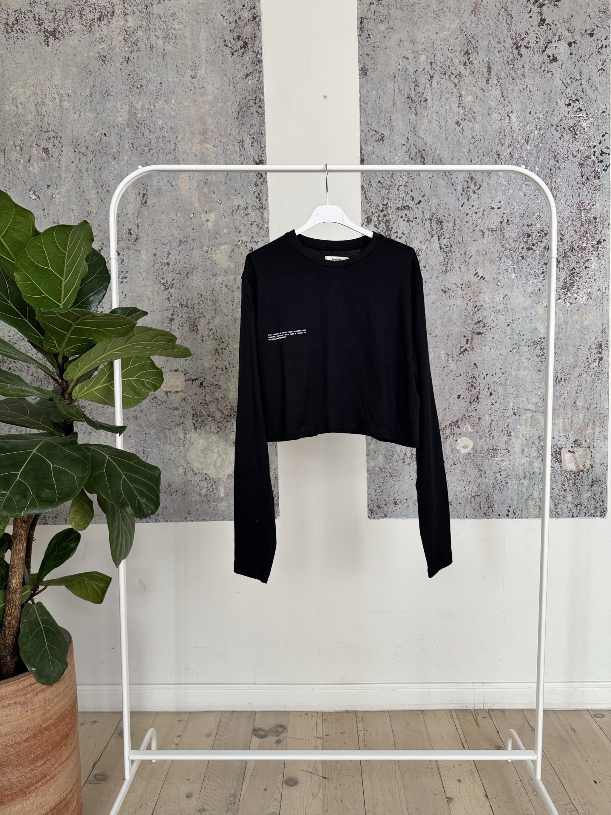 Seaweed Fiber Long Sleeve Crop 20JTU06B-JMOS01 - Black - XS