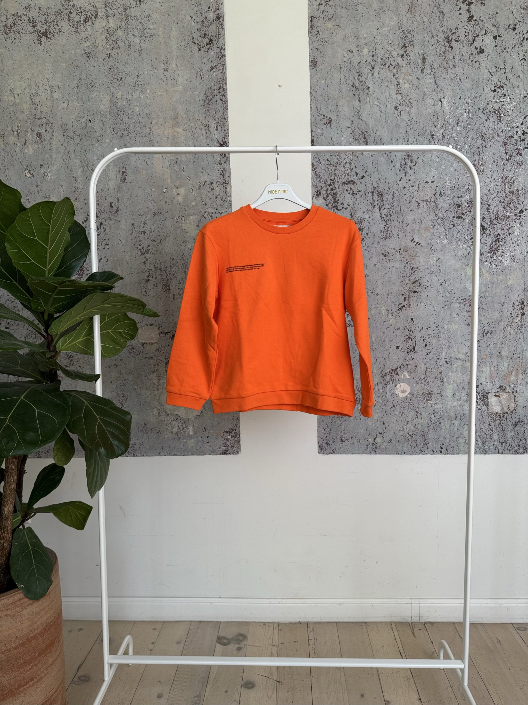 KIDS ORGANIC COTTON SWEATSHIRT 20FCKU02 - PERSIMMON ORANGE - 9-10YR