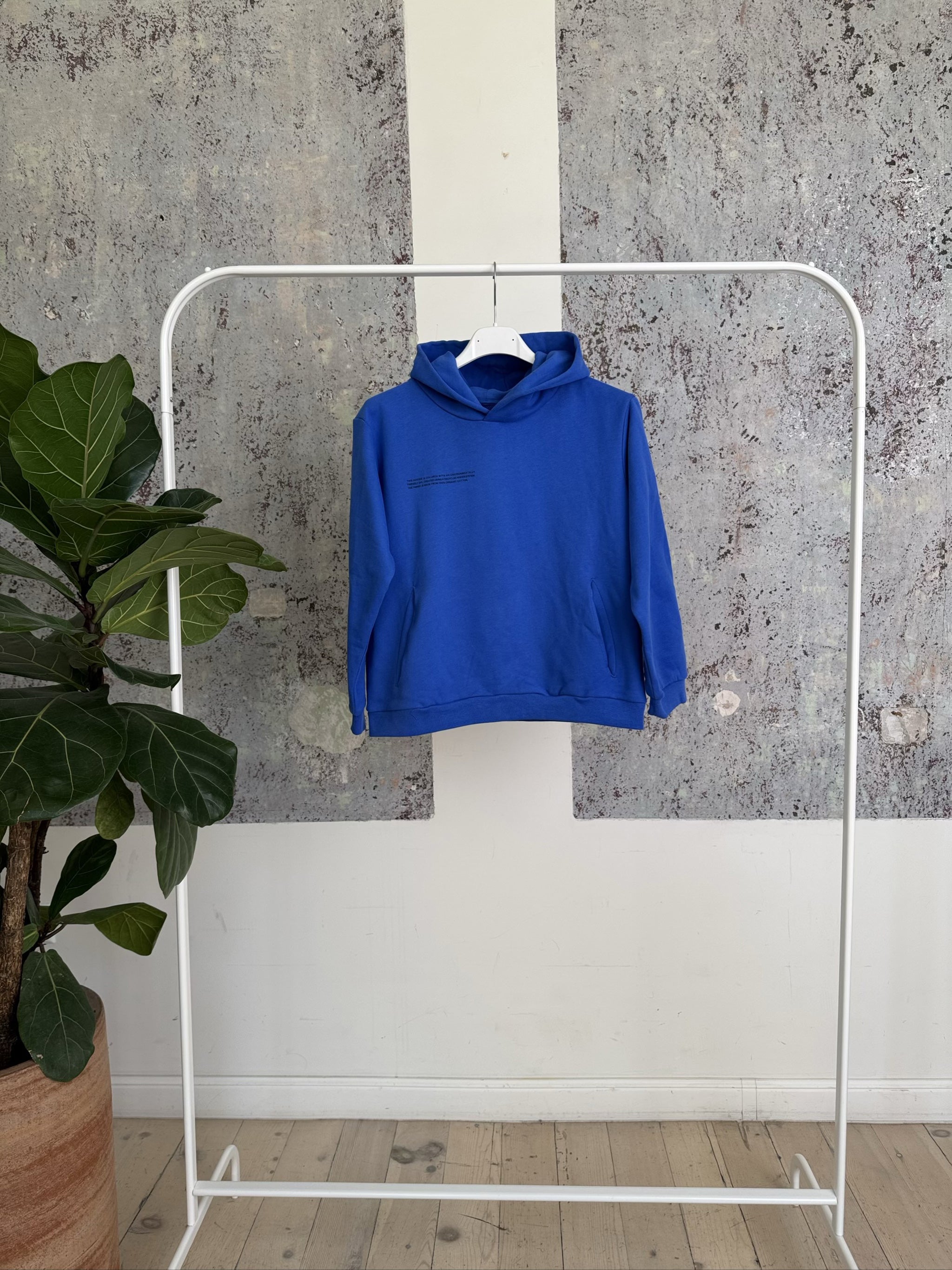 KIDS ORGANIC COTTON HOODIE 20FHKU02 - COBALT BLUE - 7-8YR