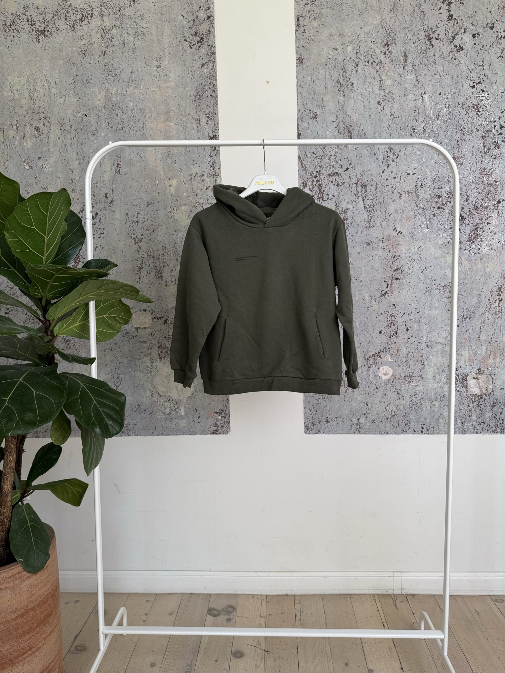 KIDS ORGANIC COTTON HOODIE 20FHKU01 - ROSEMARY GREEN - 9
