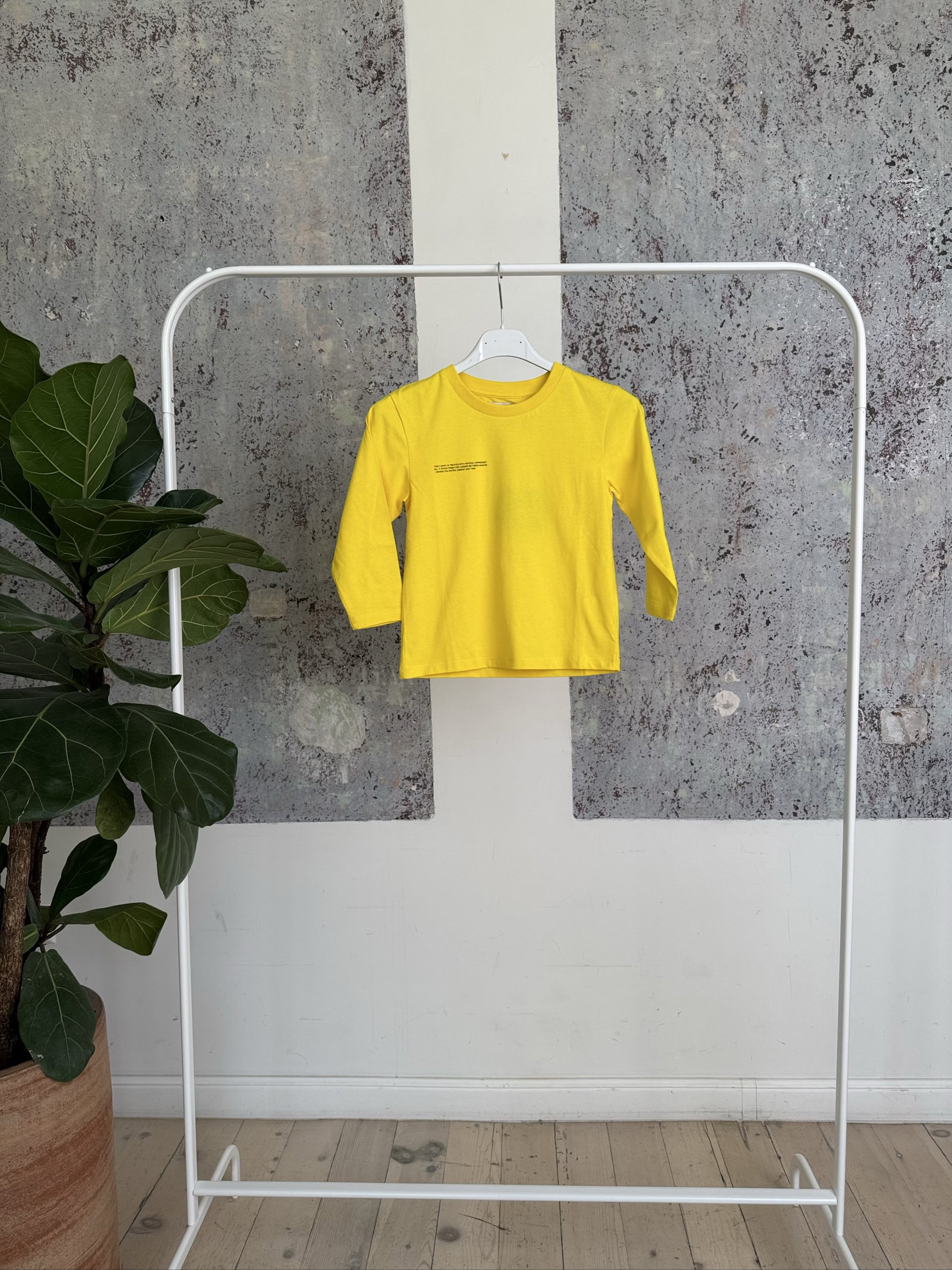 KIDS ORGANIC COTTON LONG SLEEVE T-SHIRT 20JTKU02B - SAFFRON YELLOW - 5-6YR