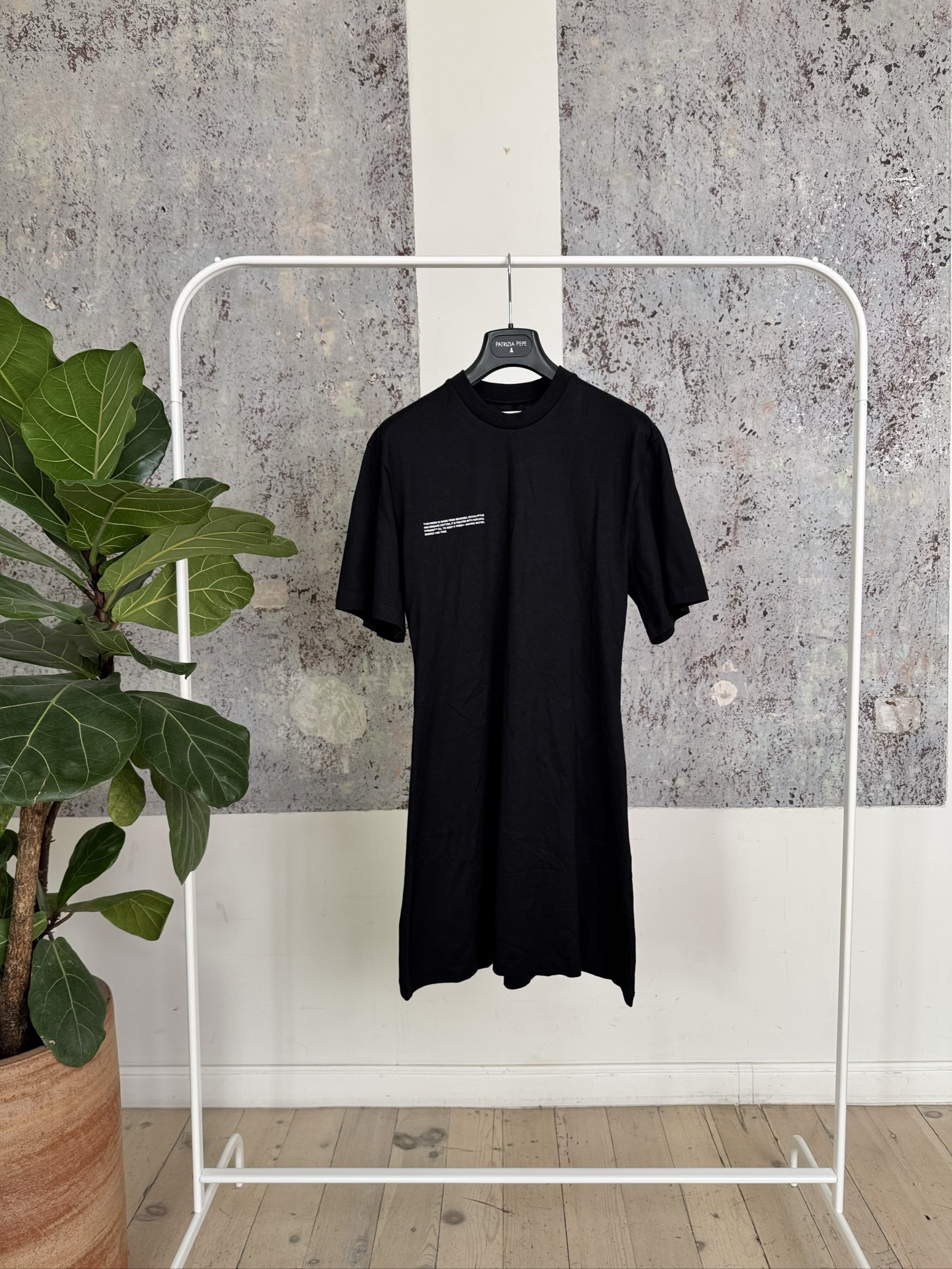 SEACELL FIBER T-SHIRT DRESS DRF0020 - BLACK - S