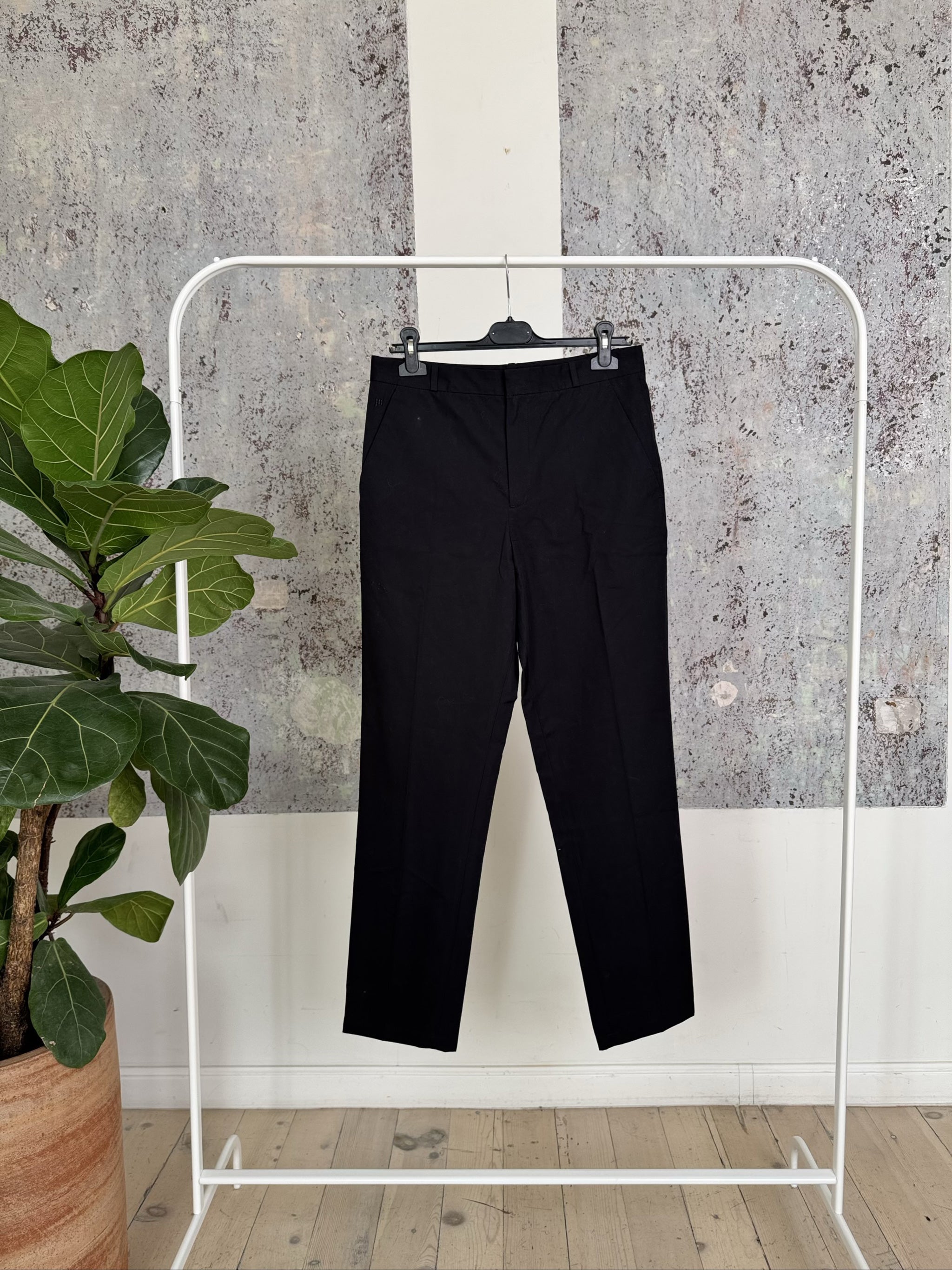 Mens Cotton Pants - Black - XS