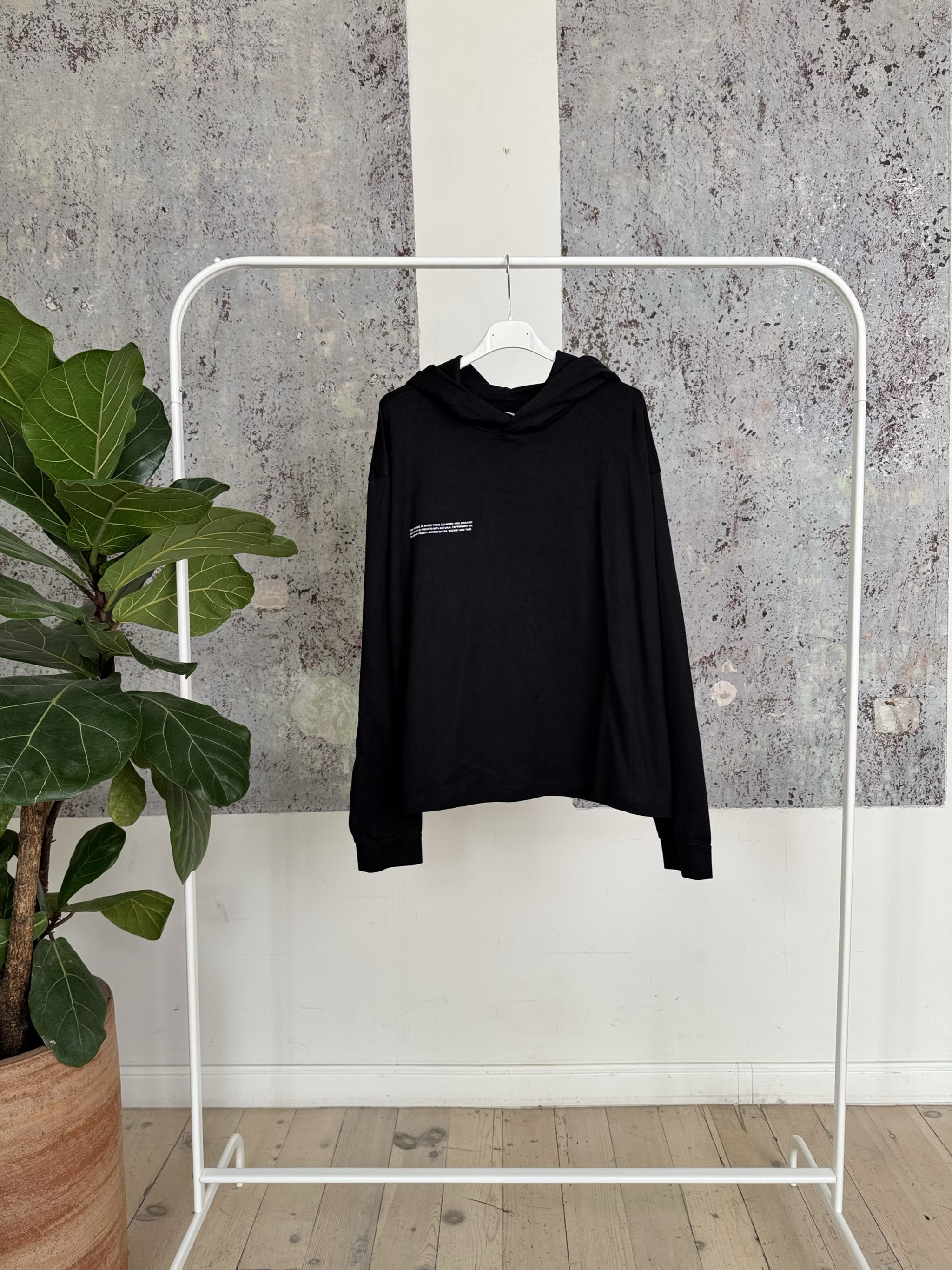 SEAWEED FIBER LOUNGEWEAR HOODIE JOF0007 - BLACK - L