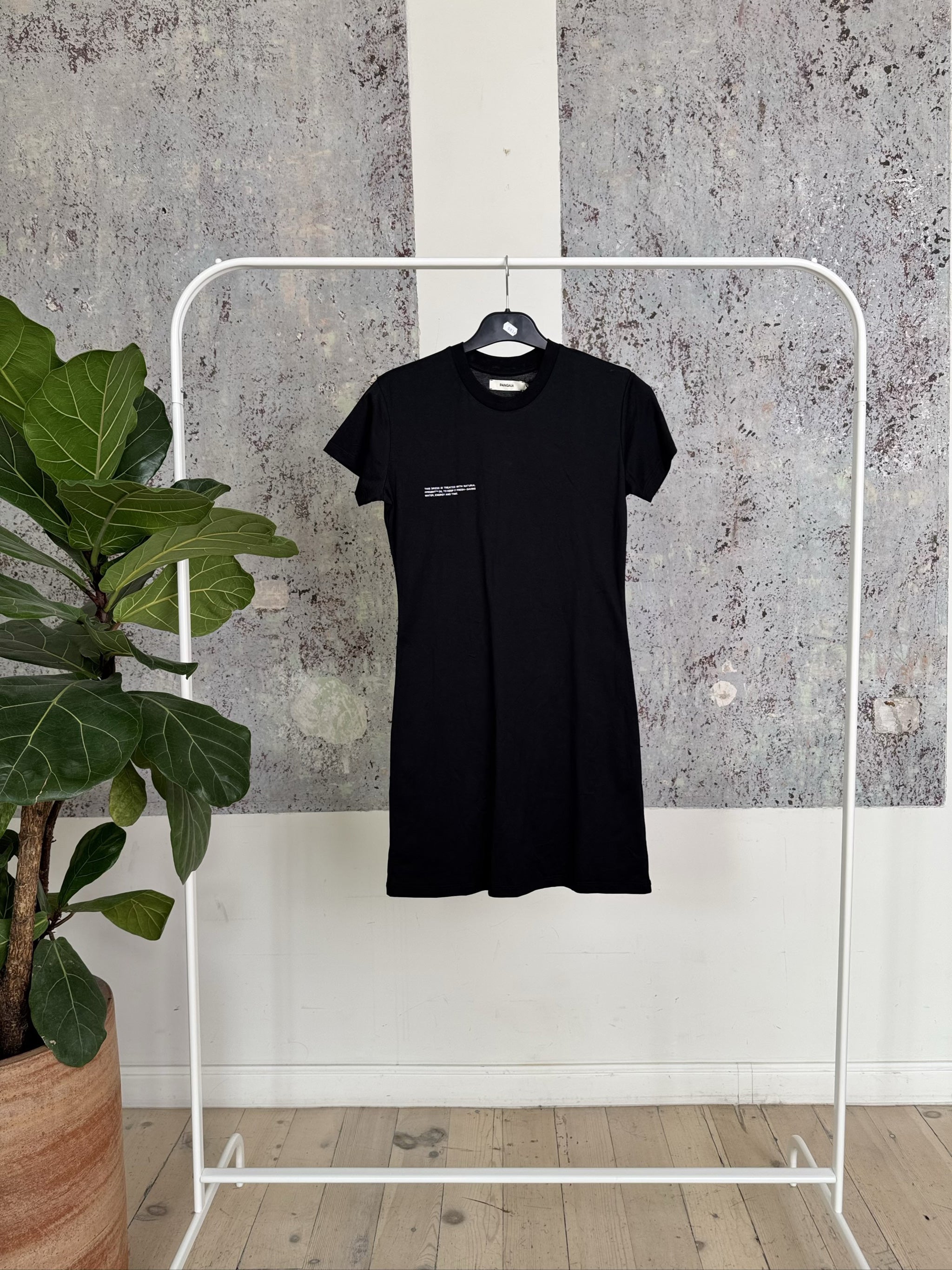 Organic Cotton Lightweight Fitted Dress - 10000565 - Black - XXS