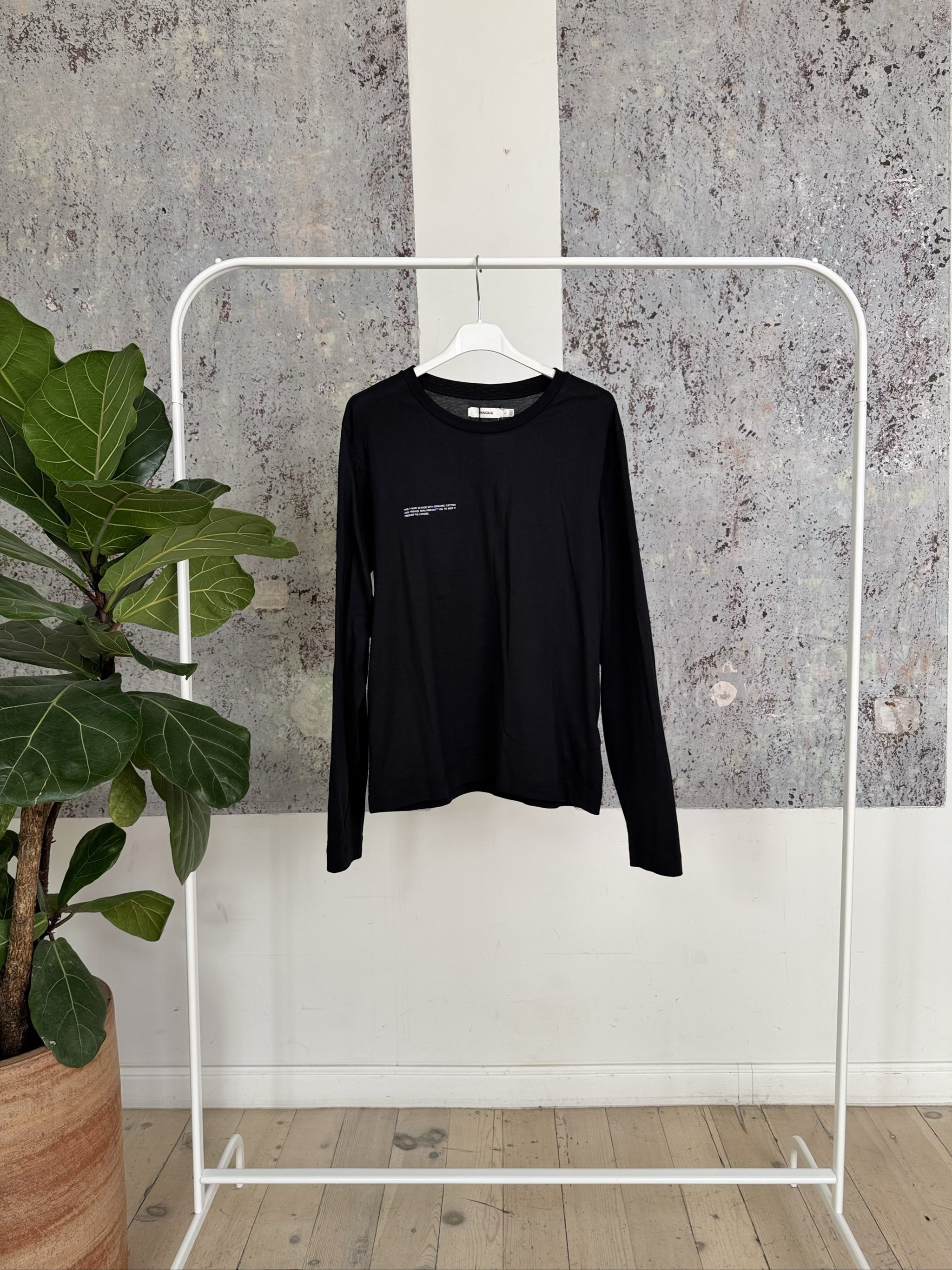 Organic Cotton Lightweight Long Sleeve T-Shirt- 10000853-Black-L