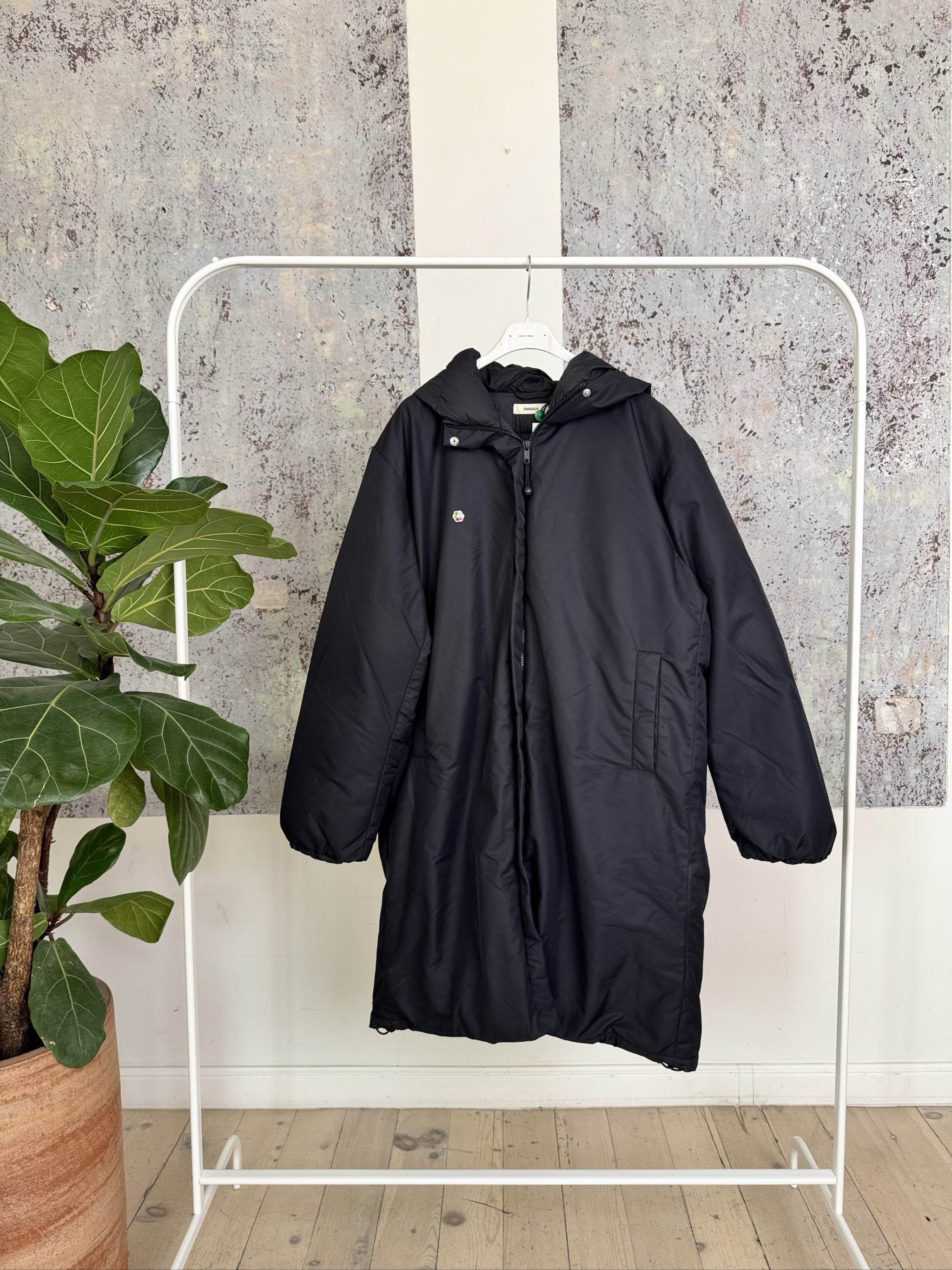 Flwrdwn Long Coat - Black - XS