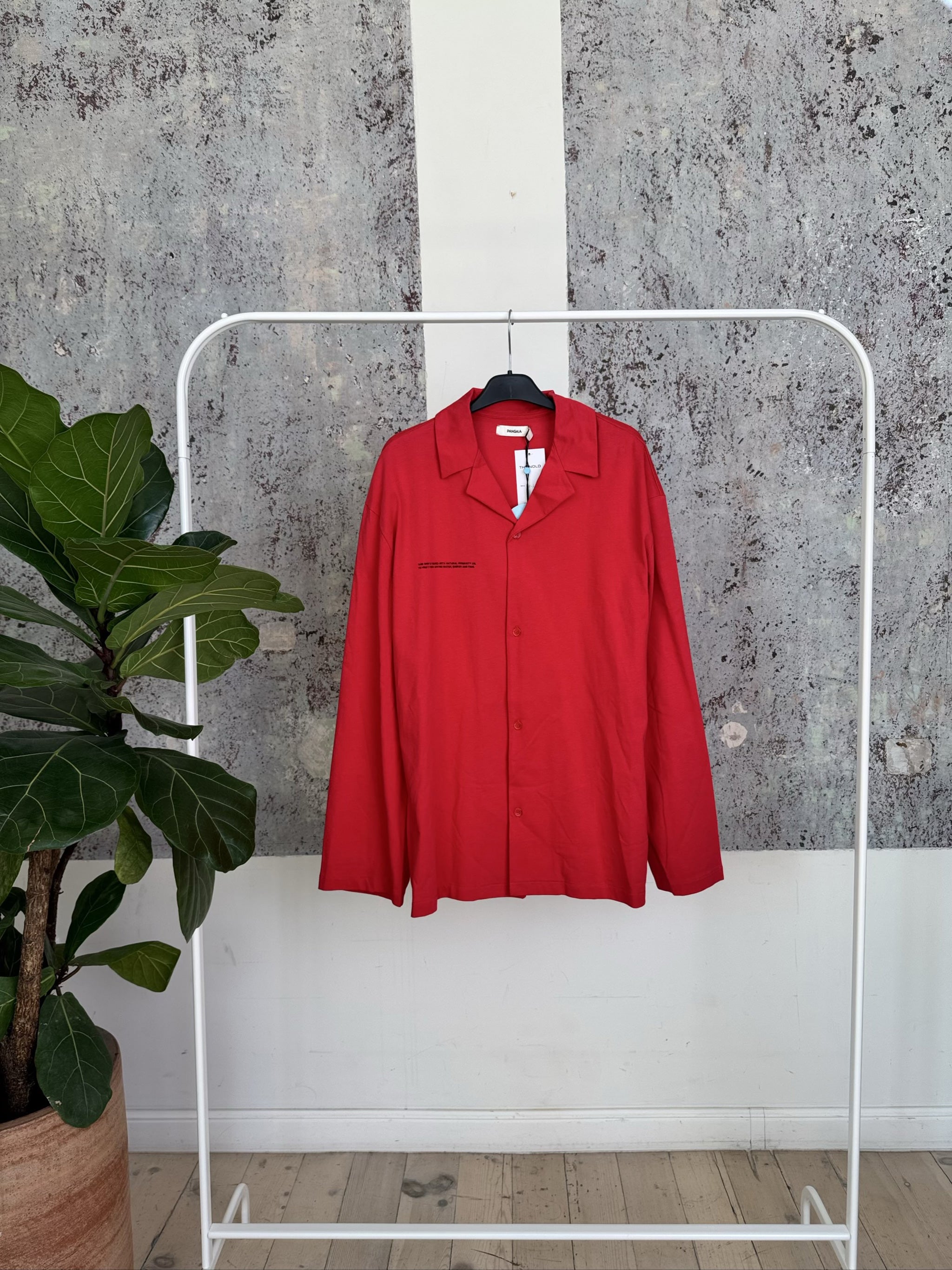 Organic Cotton Pajama Shirt - 10000175 - Apple Red - XS