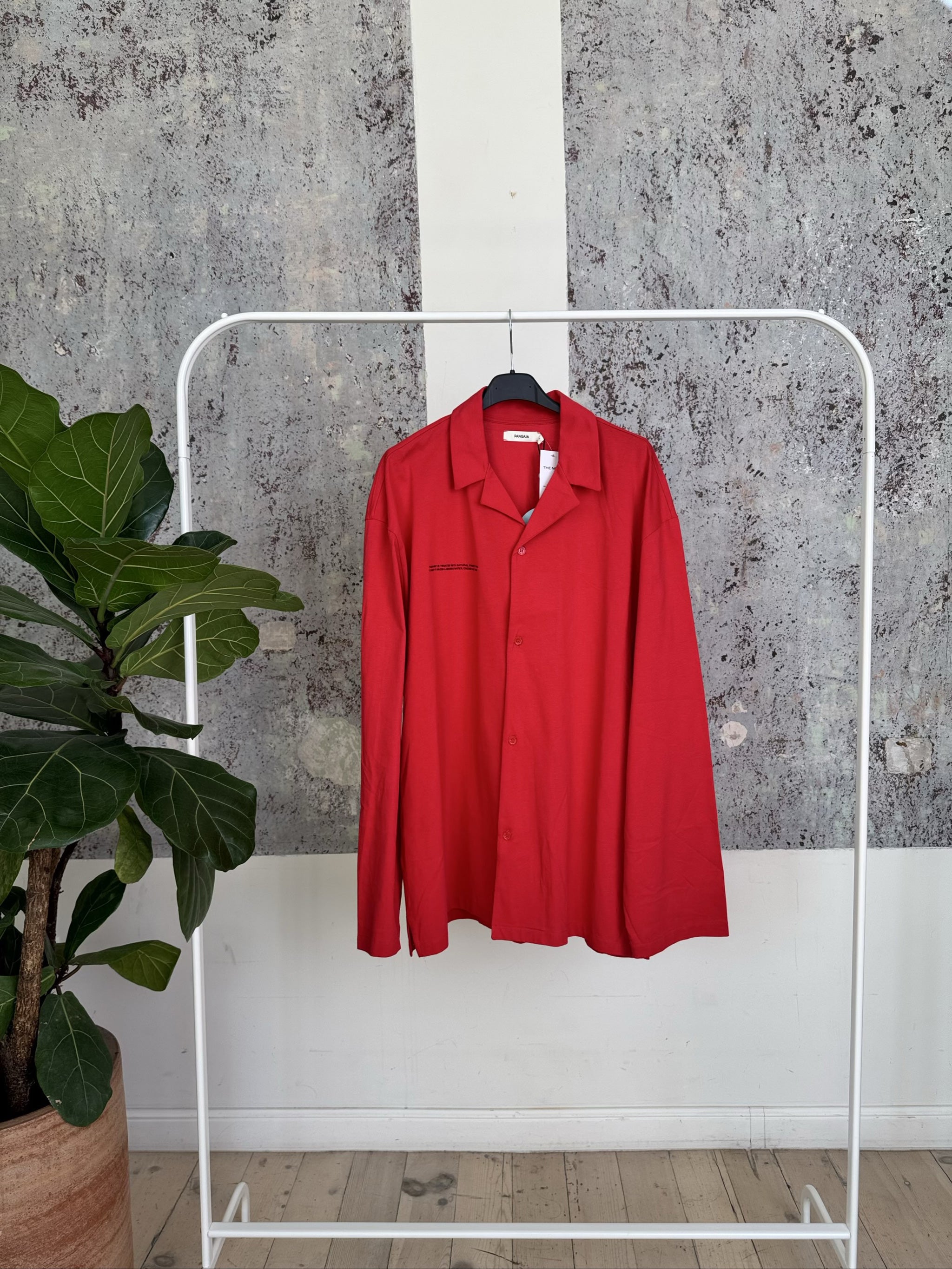 Organic Cotton Pajama Shirt - 10000175 - Apple Red - M