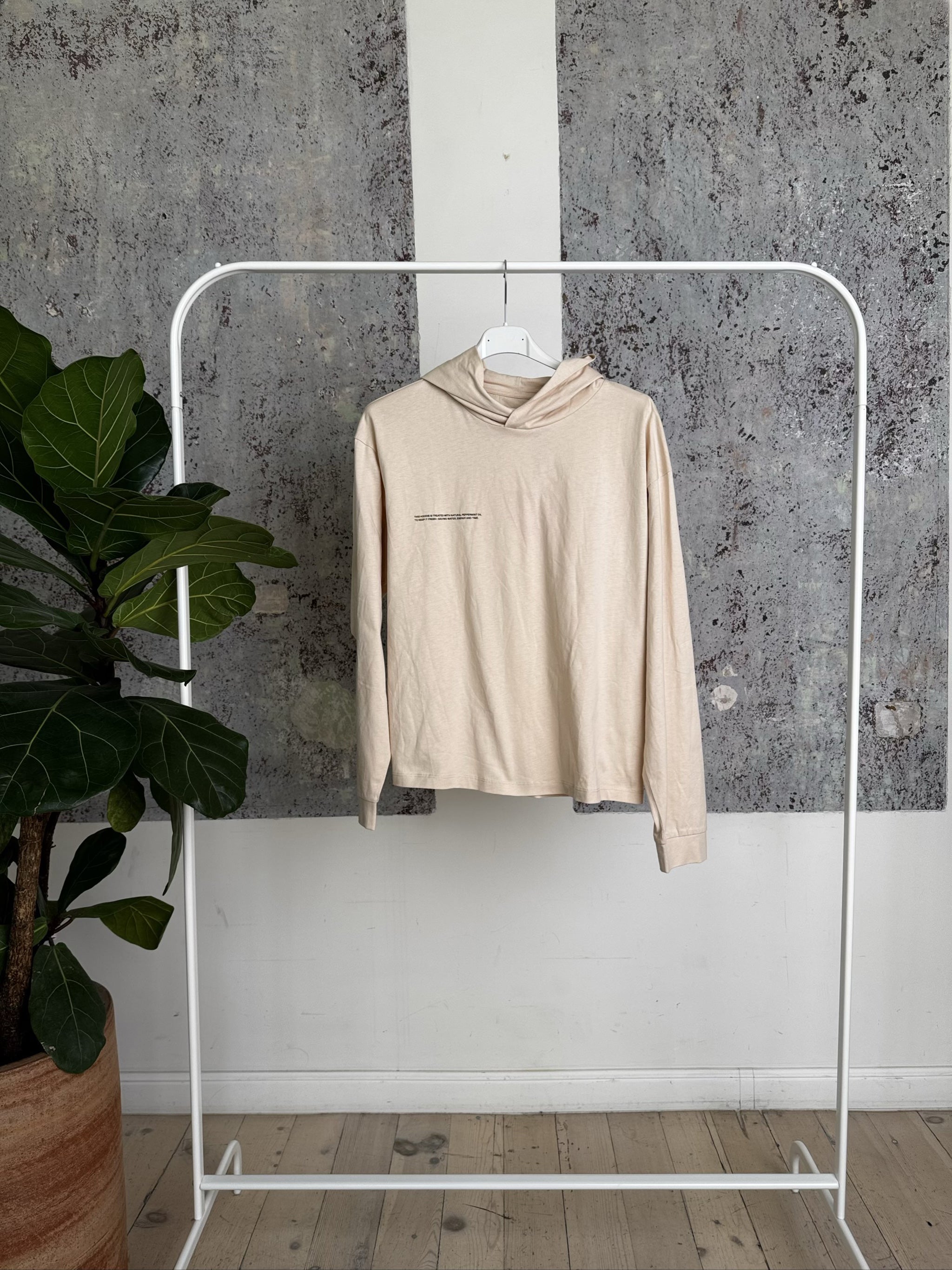 ORGANIC COTTON LOUNGEWEAR HOODIE JOF0007 - SAND - M