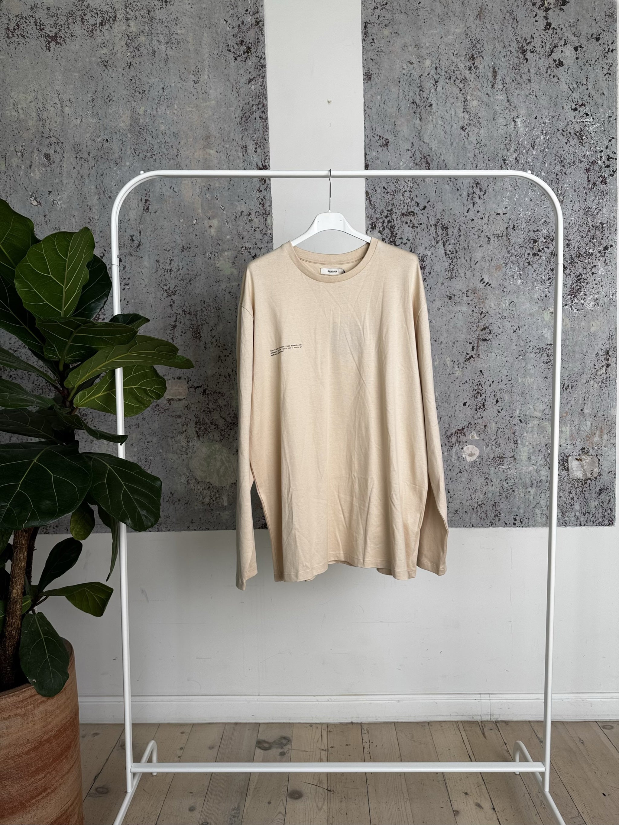 SEAWEED FIBER LONG SLEEVE T-SHIRT 20JTU01B - SAND - L