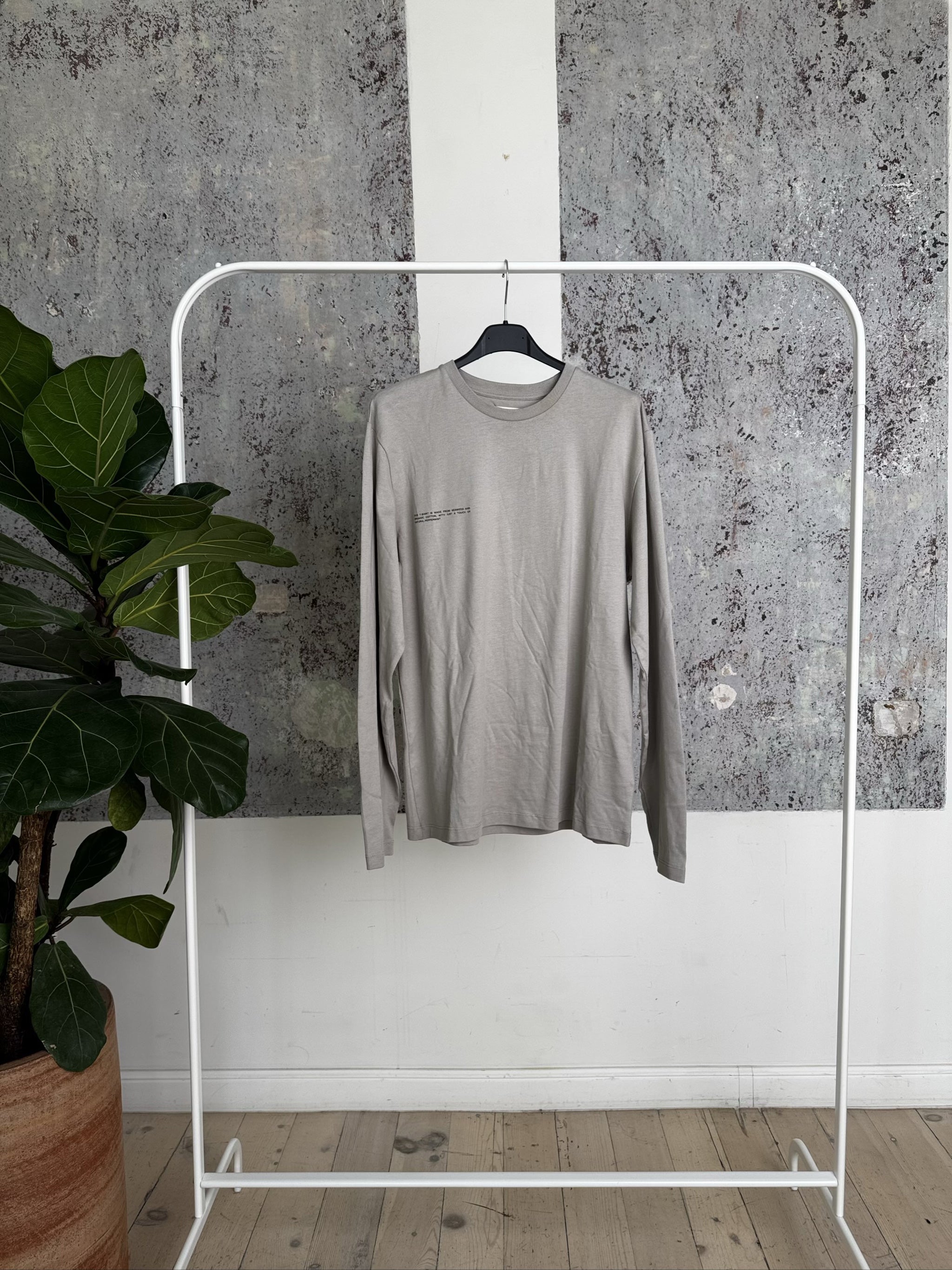SEAWEED FIBER LONG SLEEVE T-SHIRT 20JTU01B - STONE - XS