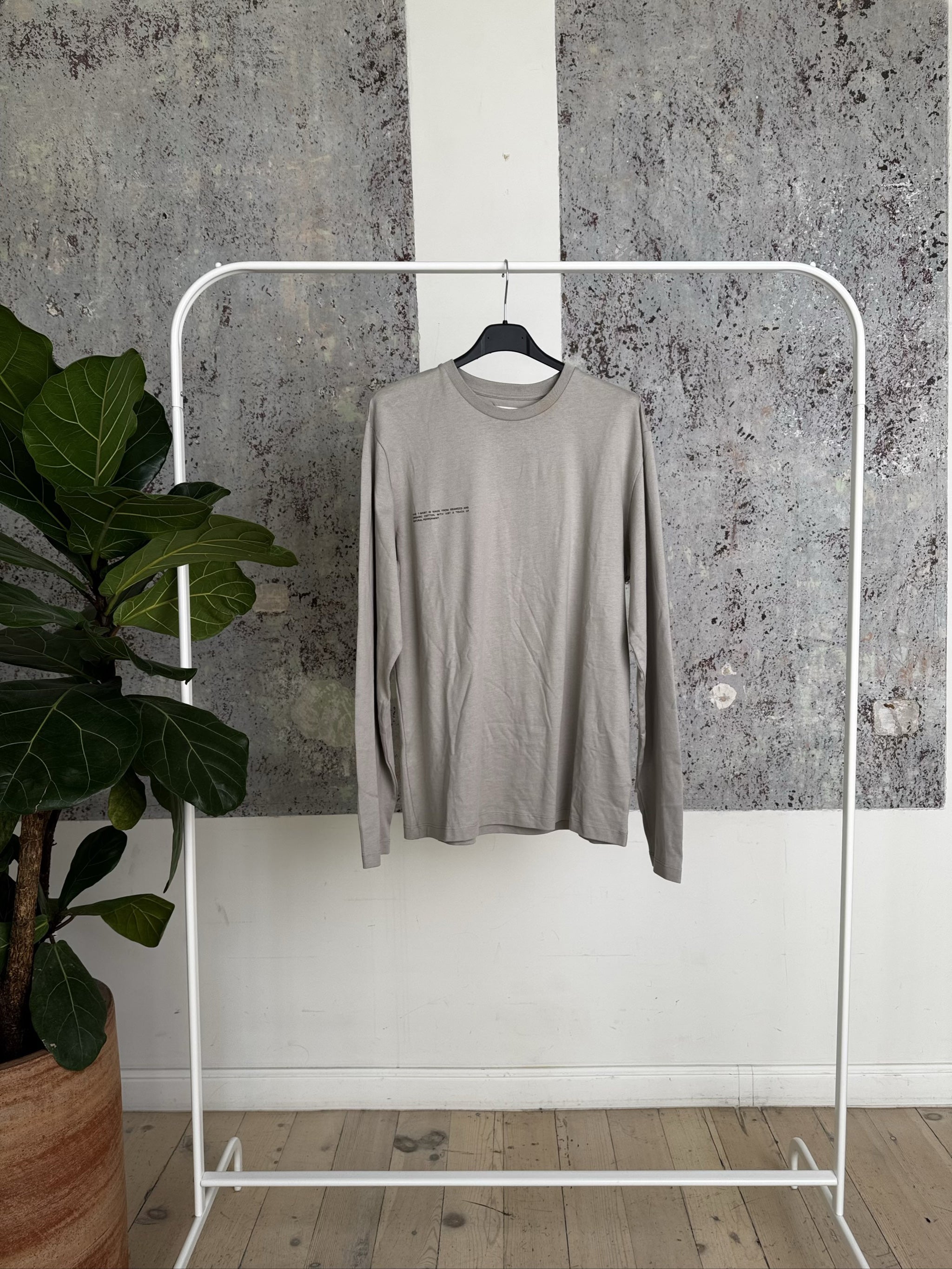 SEAWEED FIBER LONG SLEEVE T-SHIRT 20JTU01B - STONE - XS
