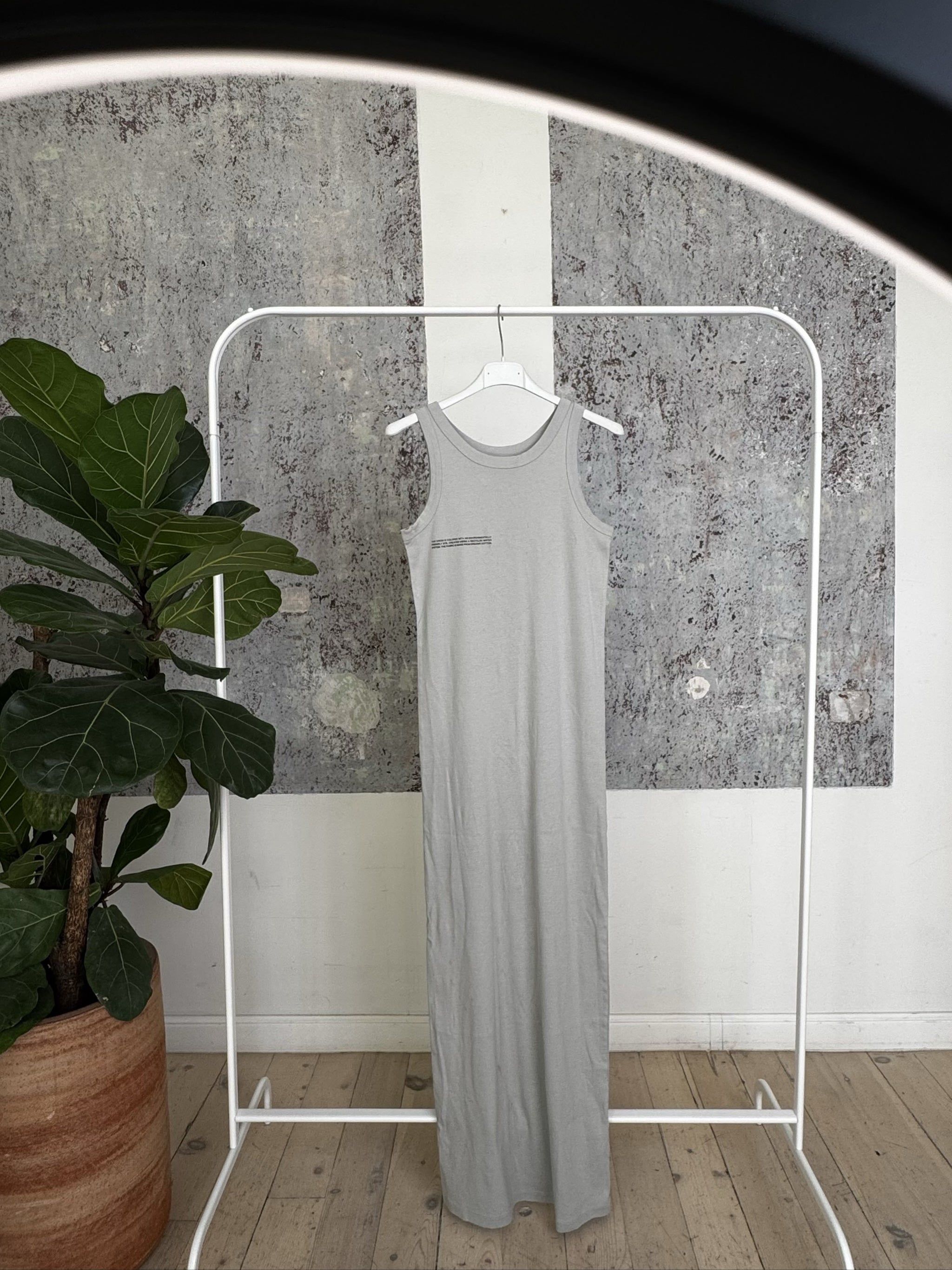 Organic Cotton Long Tank Dress 20JDW04 - Grey - XS