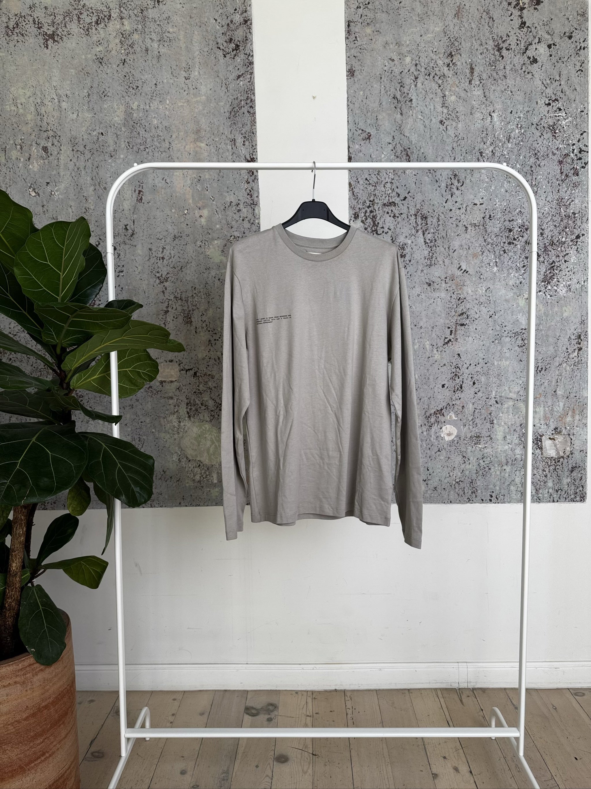 SEAWEED FIBER LONG SLEEVE T-SHIRT 20JTU01B - STONE - XS