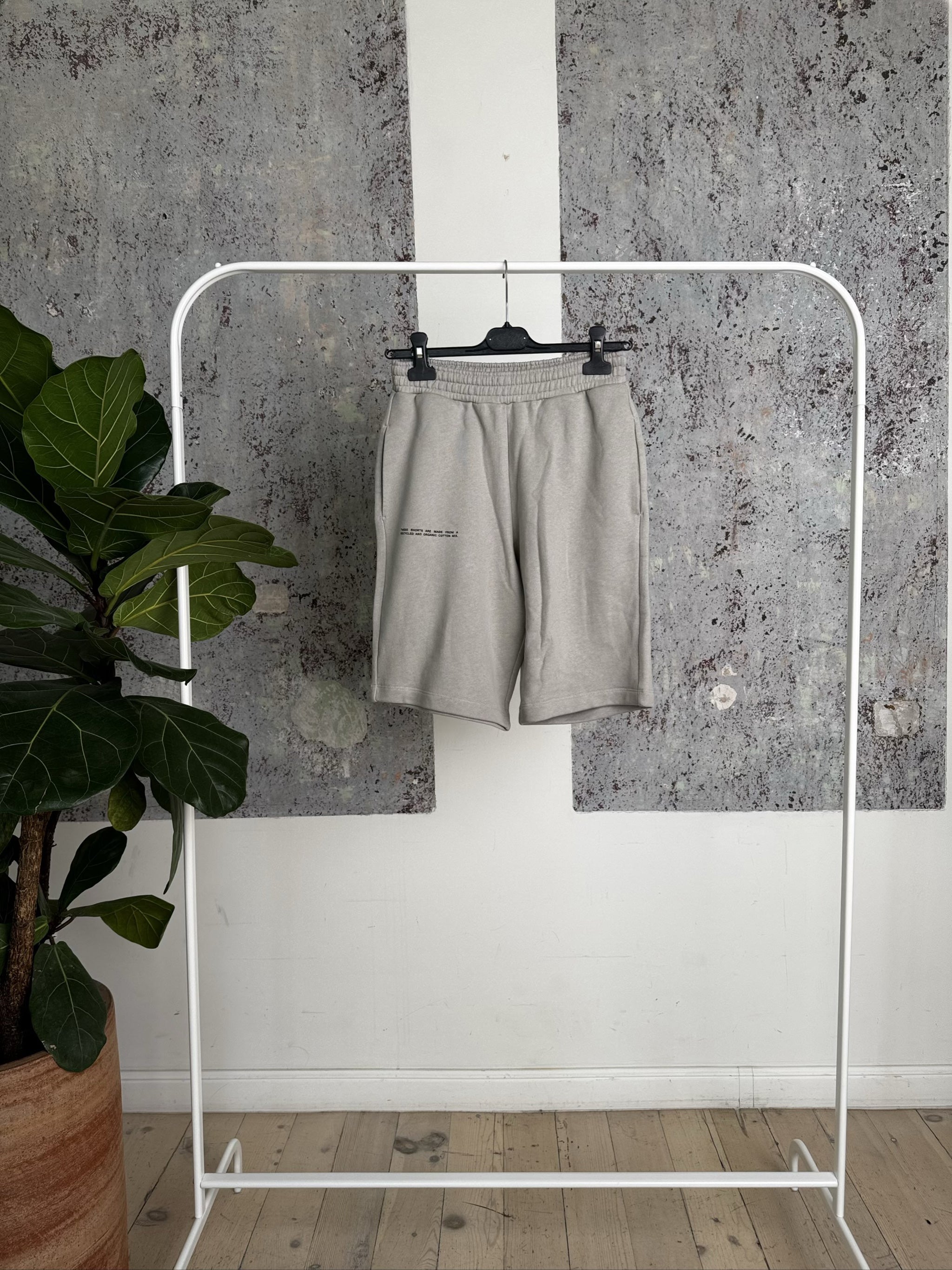 Lightweight Recycled Cotton Shorts Long 20FSU01B-FEOR01 - Stone - XXS
