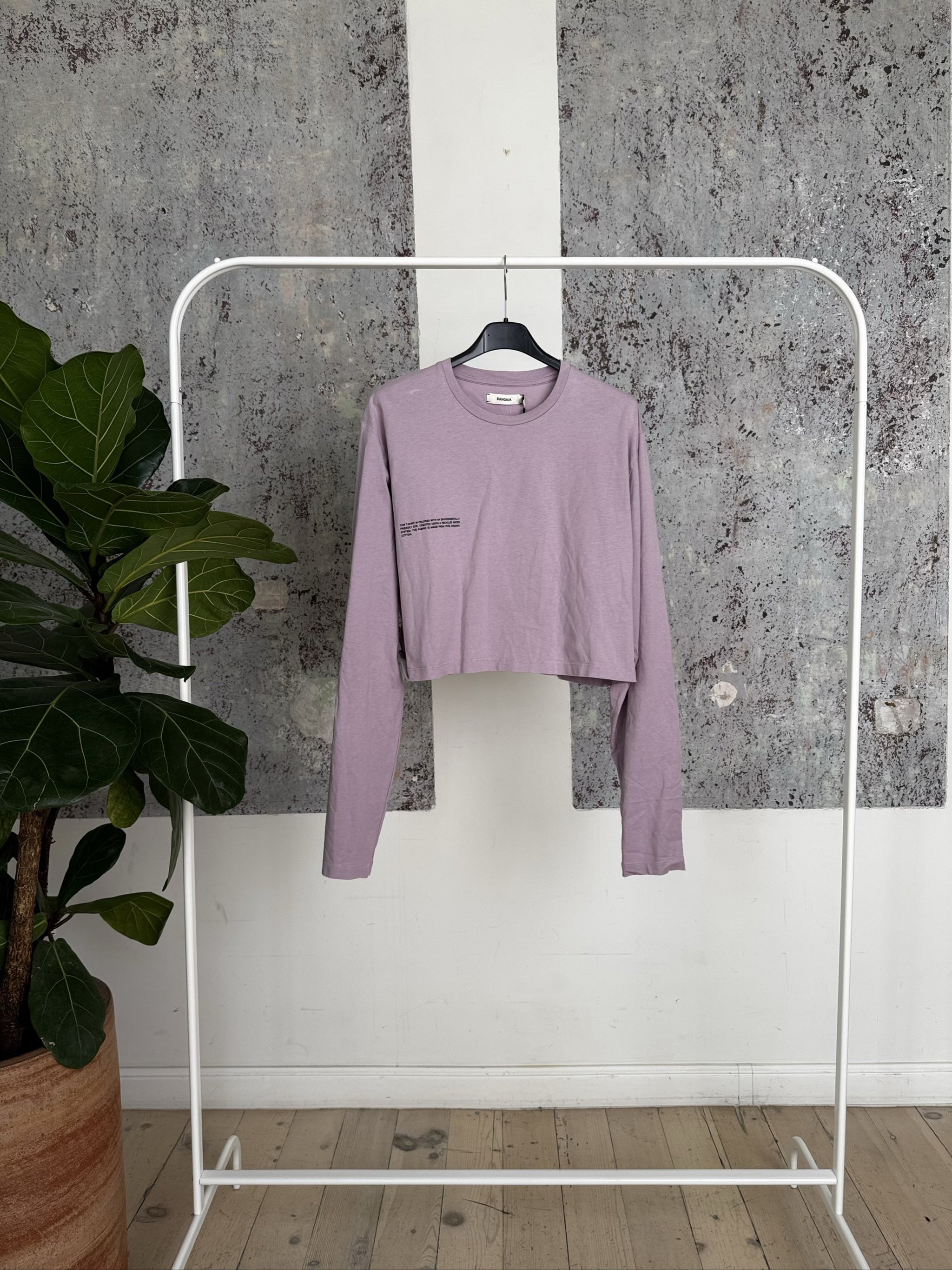 Seaweed Fiber Long Sleeve Crop 20JTU06B-JMOS01 - earl grey - S