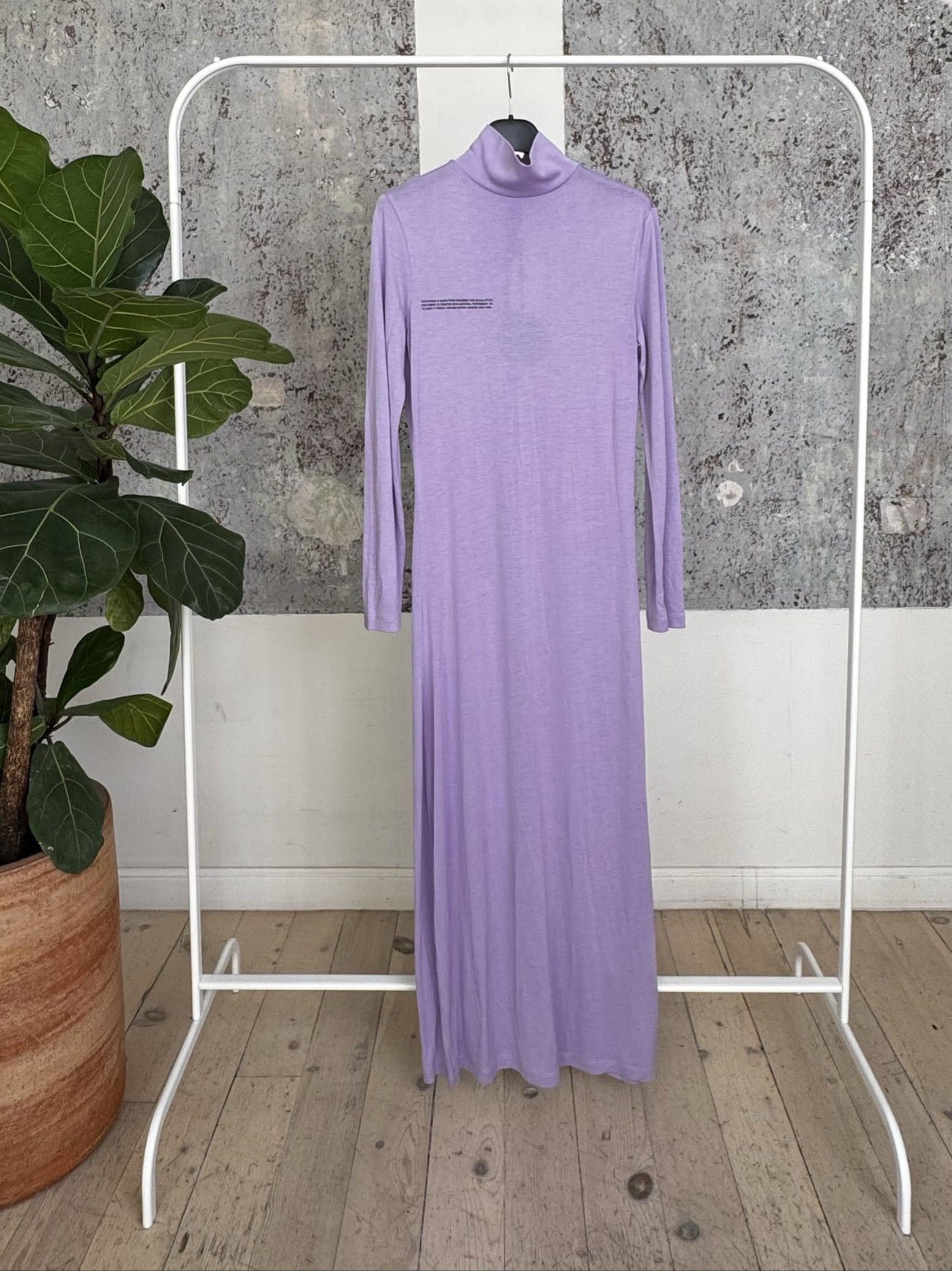 100% SEAWEED FIBER HIGH NECK DRESS DRF0008 - ORCHID PURPLE - L