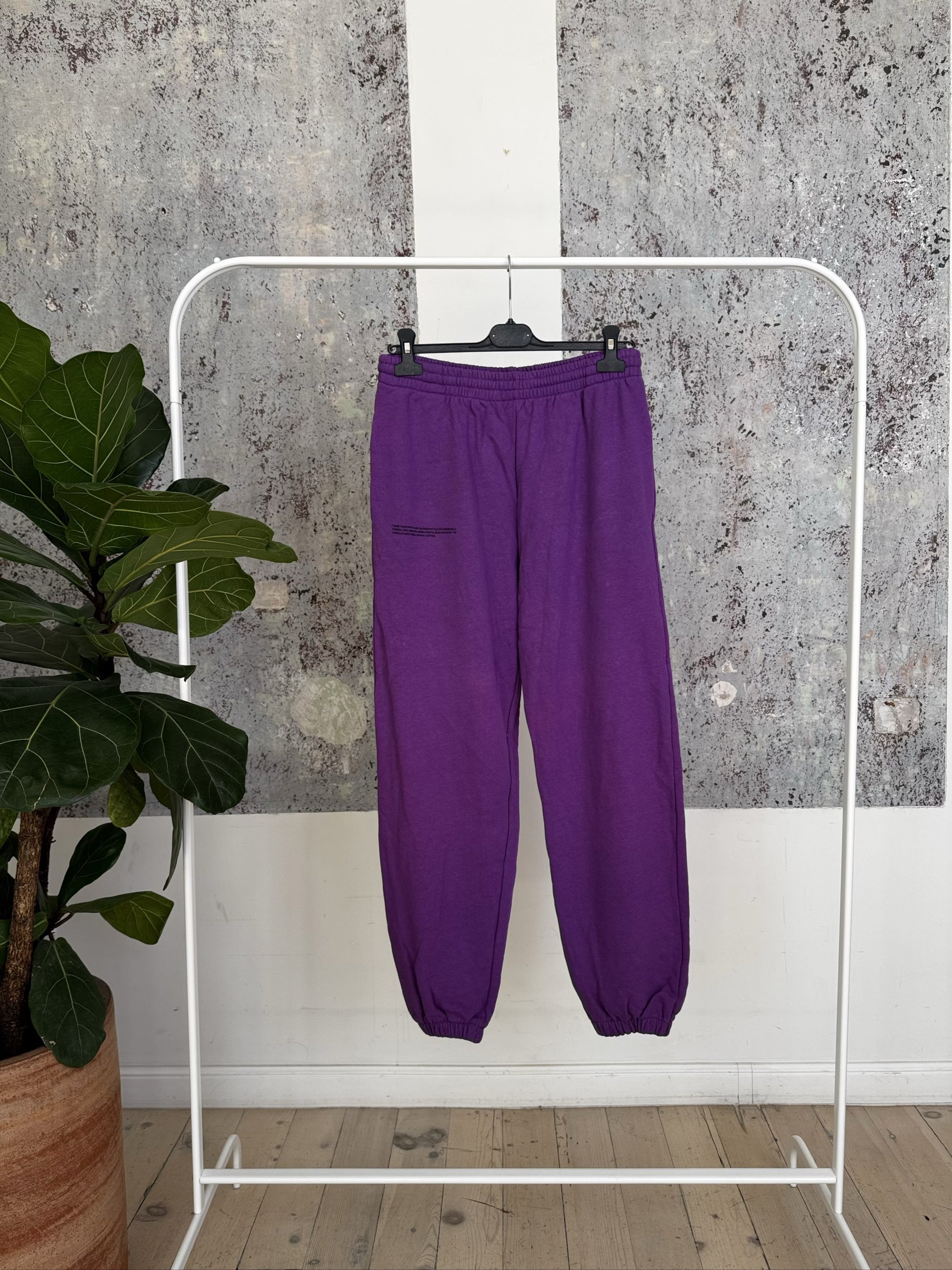 Lightweight Recycled Cotton Track Pants - purple coral XS