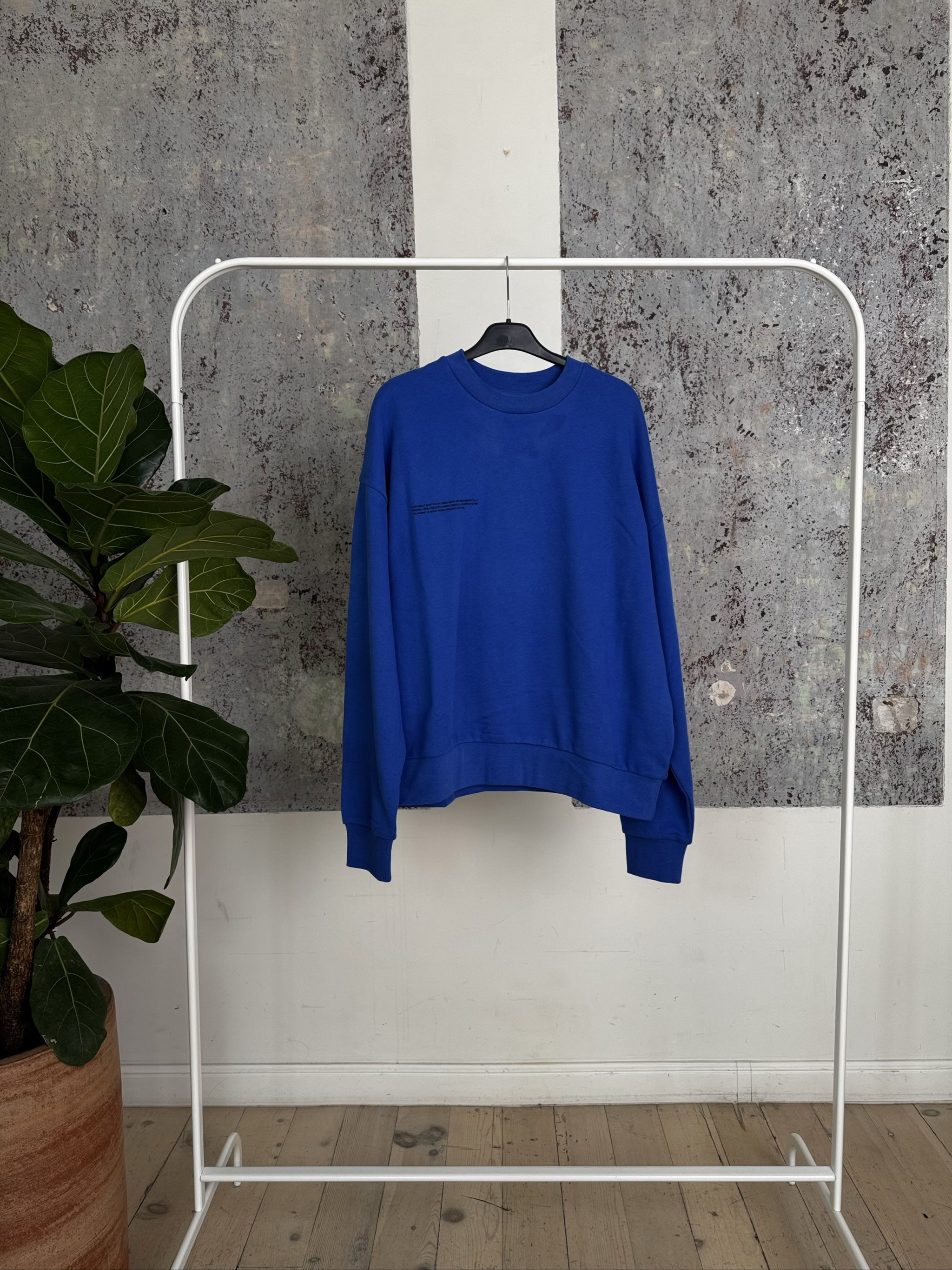 ORGANIC COTTON SWEATSHIRT 20FCU01MEAM - COBALT BLUE - S