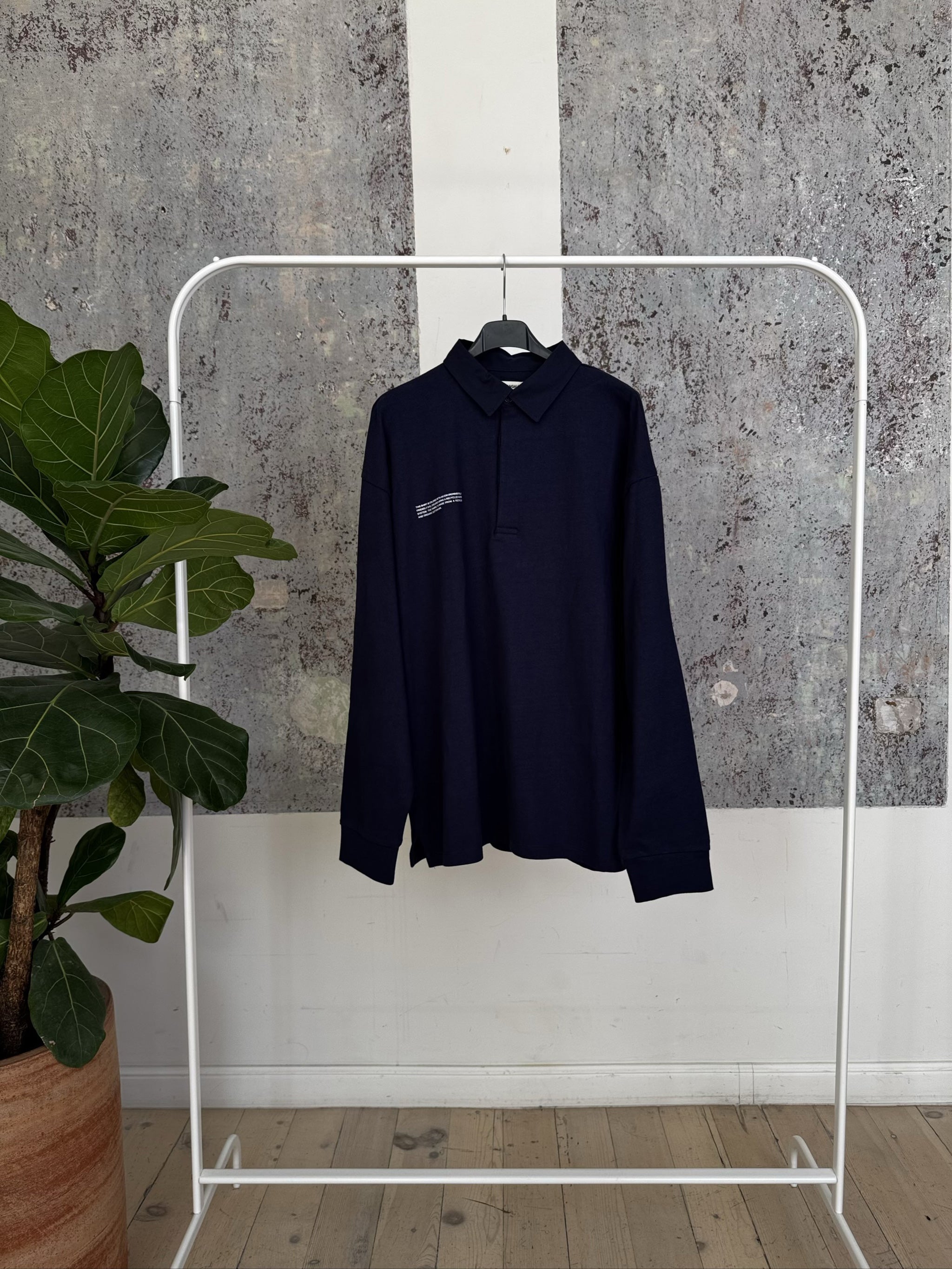 RECYCLED COTTON RUGBY SHIRT SH0001 - NAVY - S
