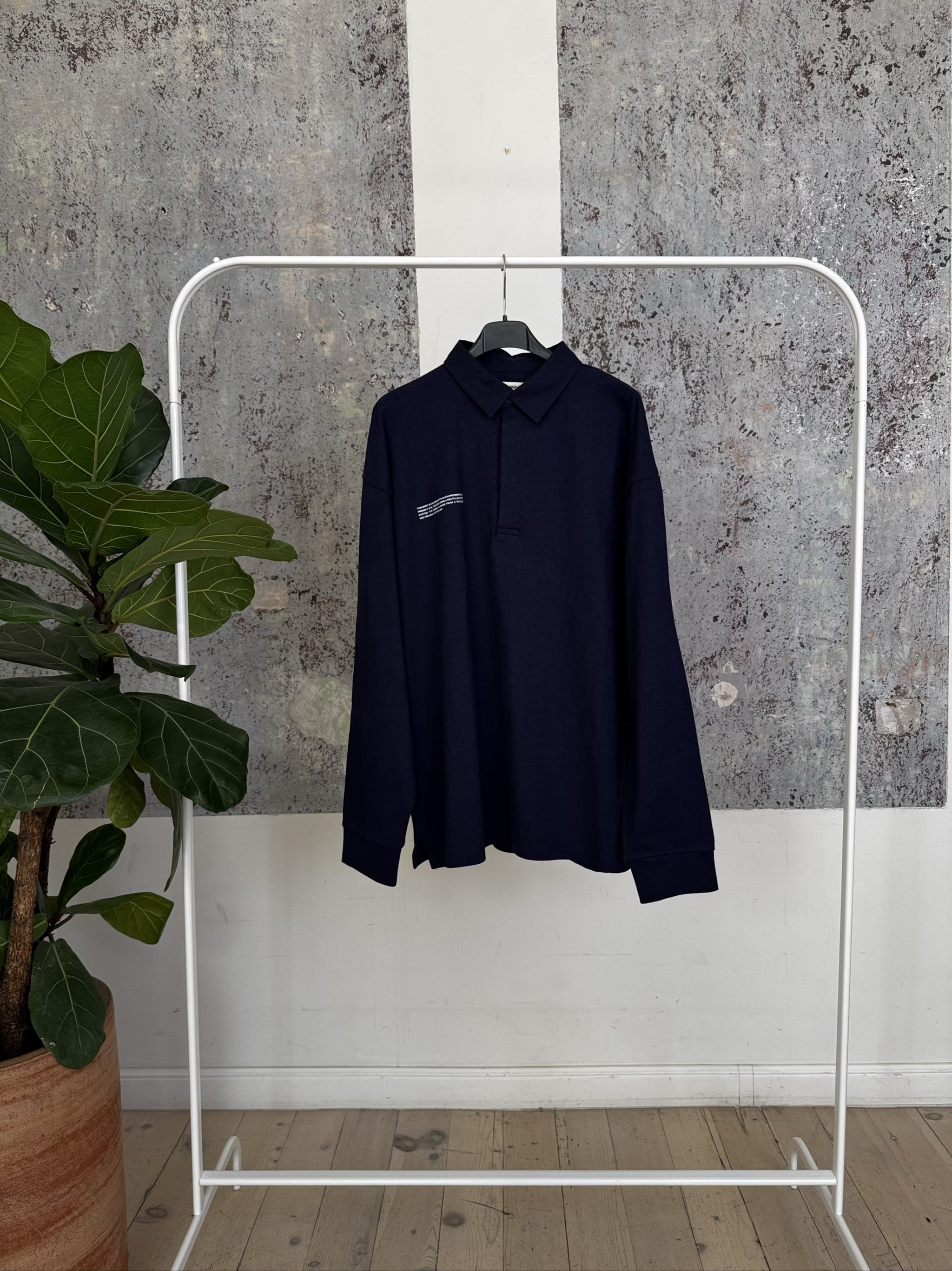 RECYCLED COTTON RUGBY SHIRT SH0001 - NAVY - M