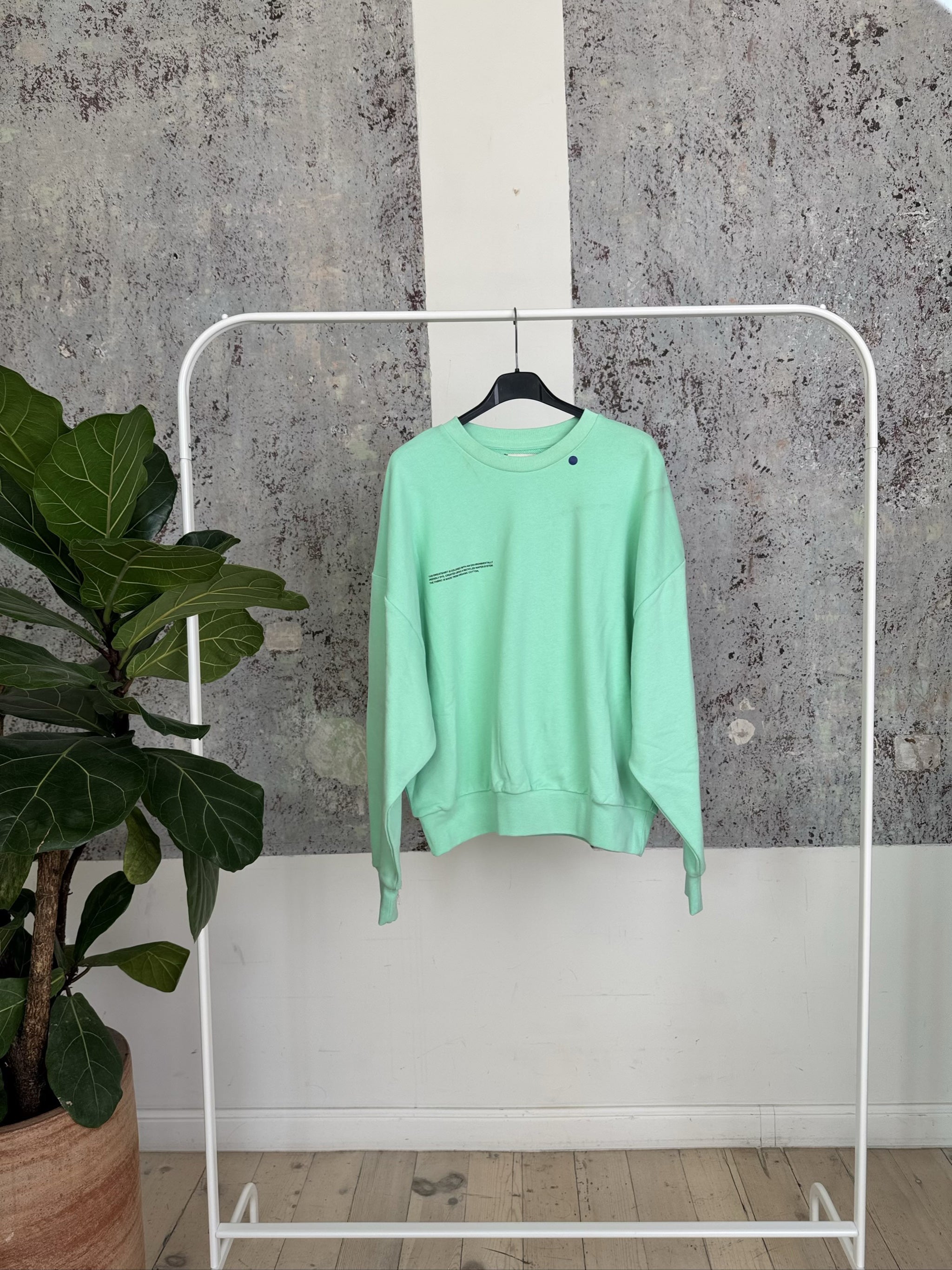 Organic Cotton Baggy Sweatshirt mint green S