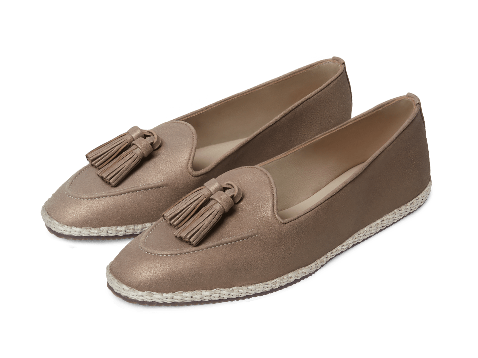 Calvi Tassel Espadrilles in Golden Sand Luxe Suede