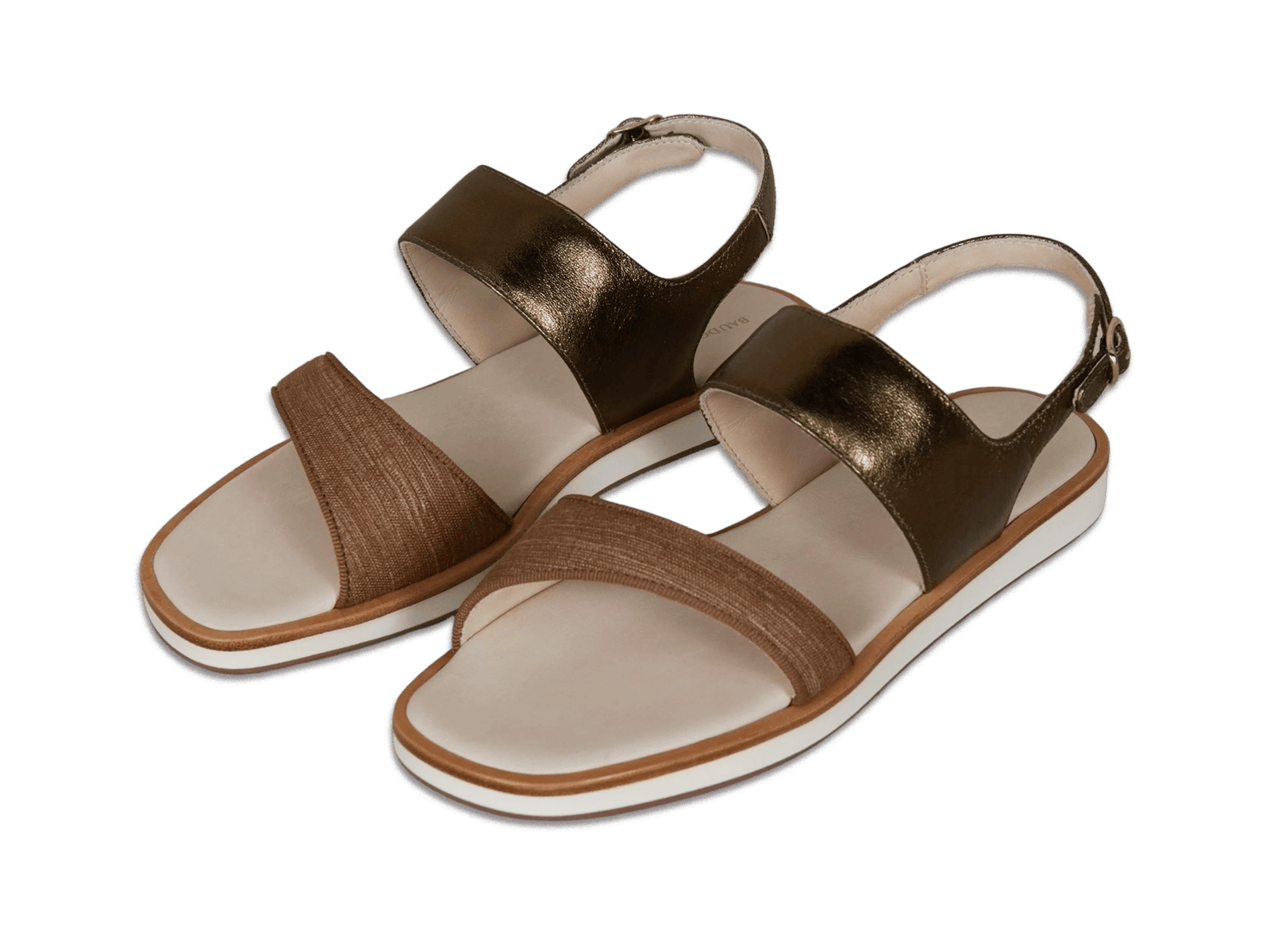 Nuage Sandal in Sirocco Silk and Metal Nappa