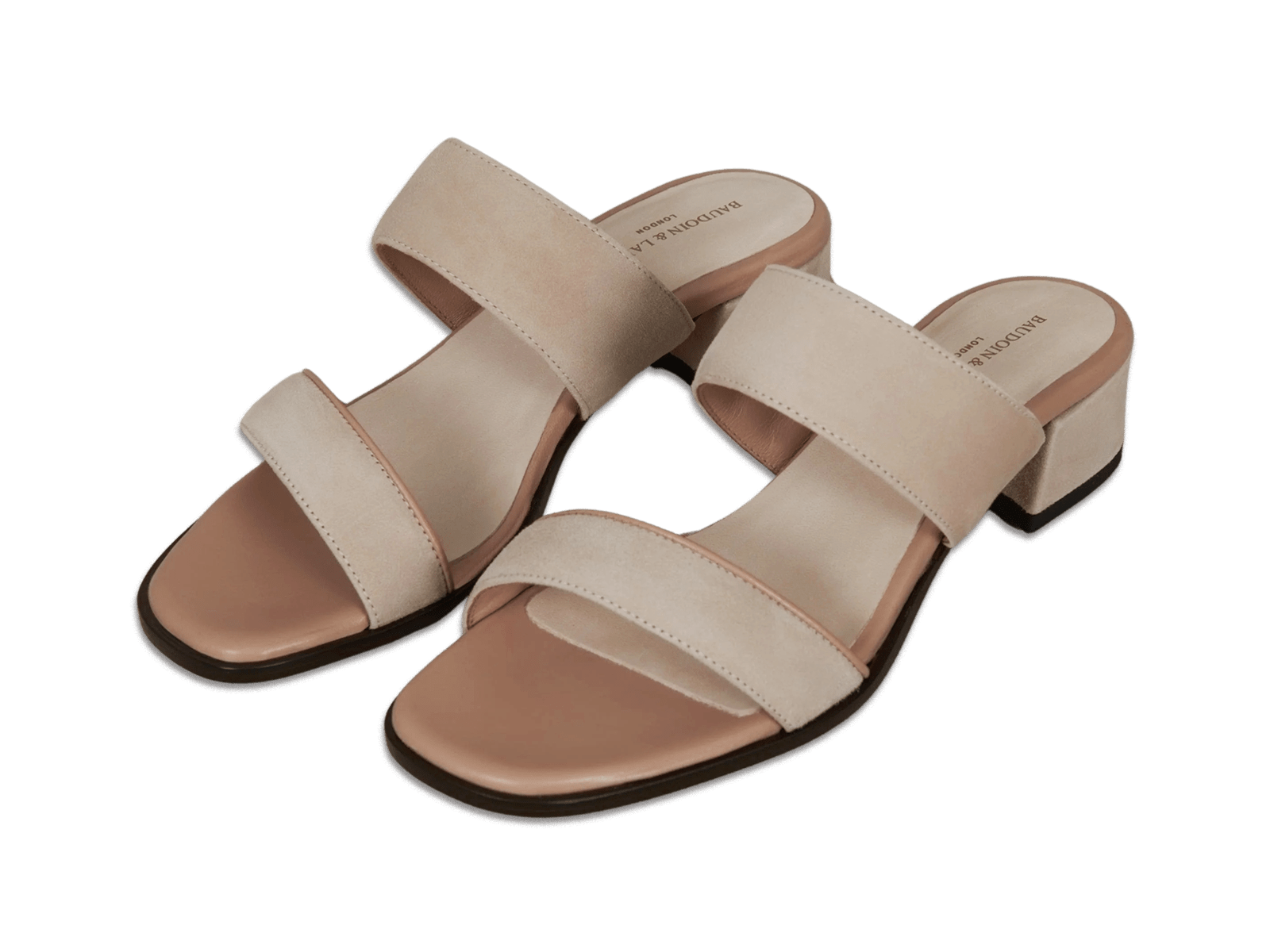 Plume Hi Sandal in Albâtre Luxe Suede and Nappa