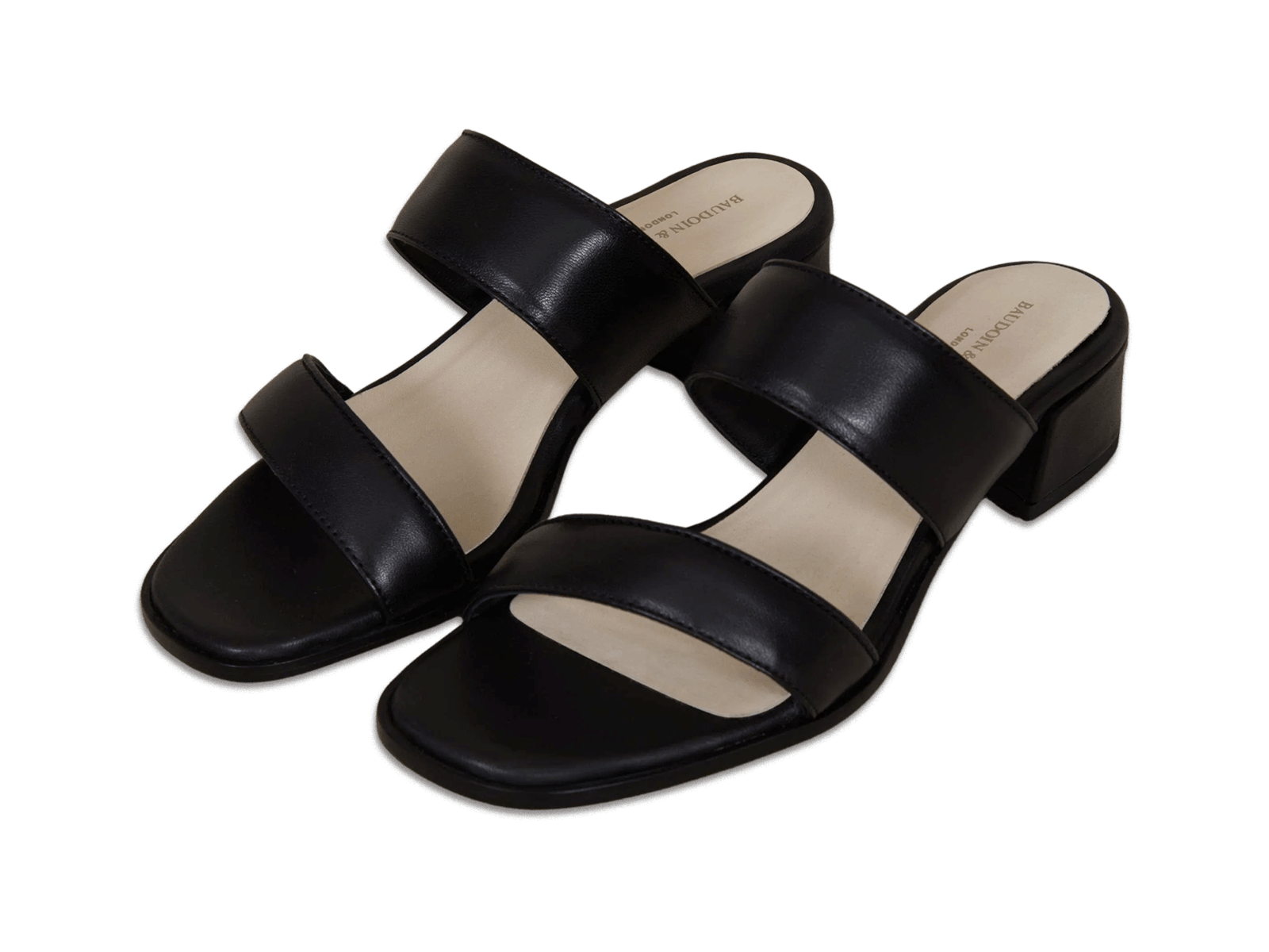 Plume Hi Sandal in Black Nappa