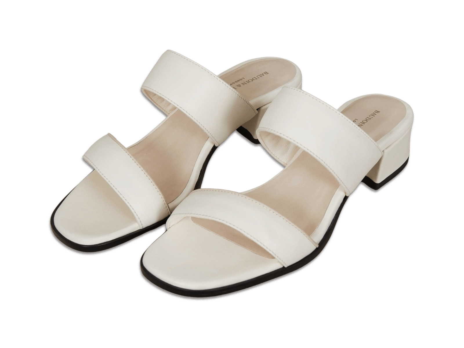 Plume Hi Sandal in Blanc Cassé Nappa