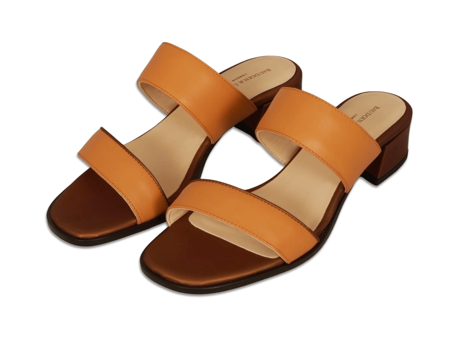 Plume Hi Sandal in Orange Matt Calf and Copper Translucent Kidskin