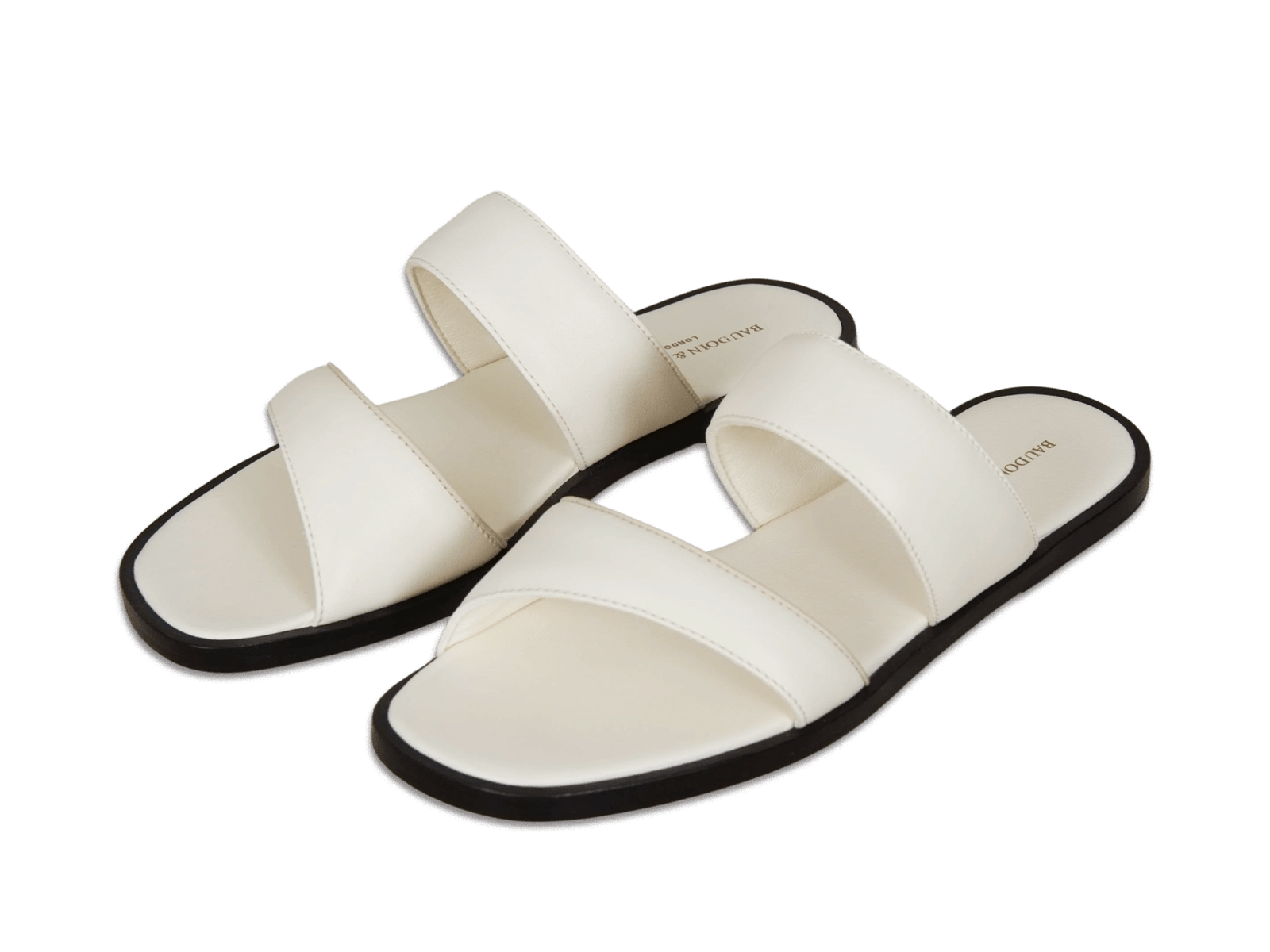 Plume Sandal in Blanc Cassè Nappa