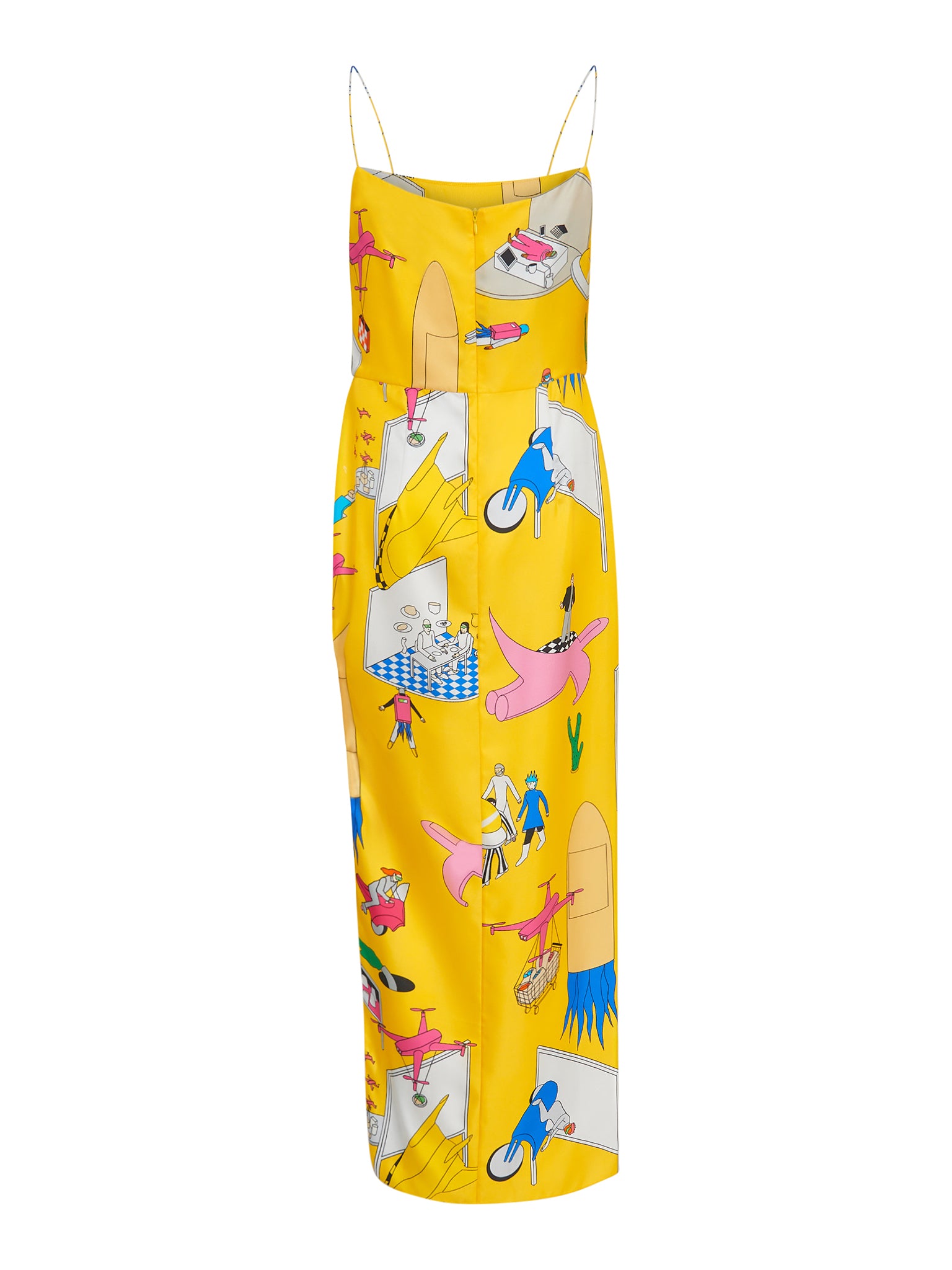 Solar Flare Yellow Silk Dress
