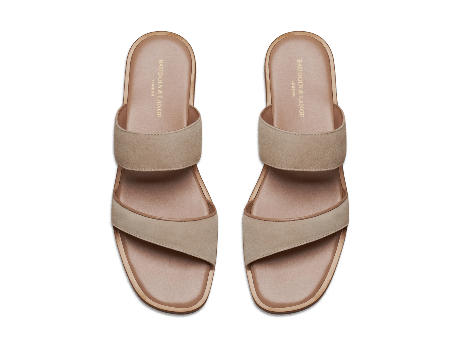 Plume Sandal in Albâtre Luxe Suede and Nappa