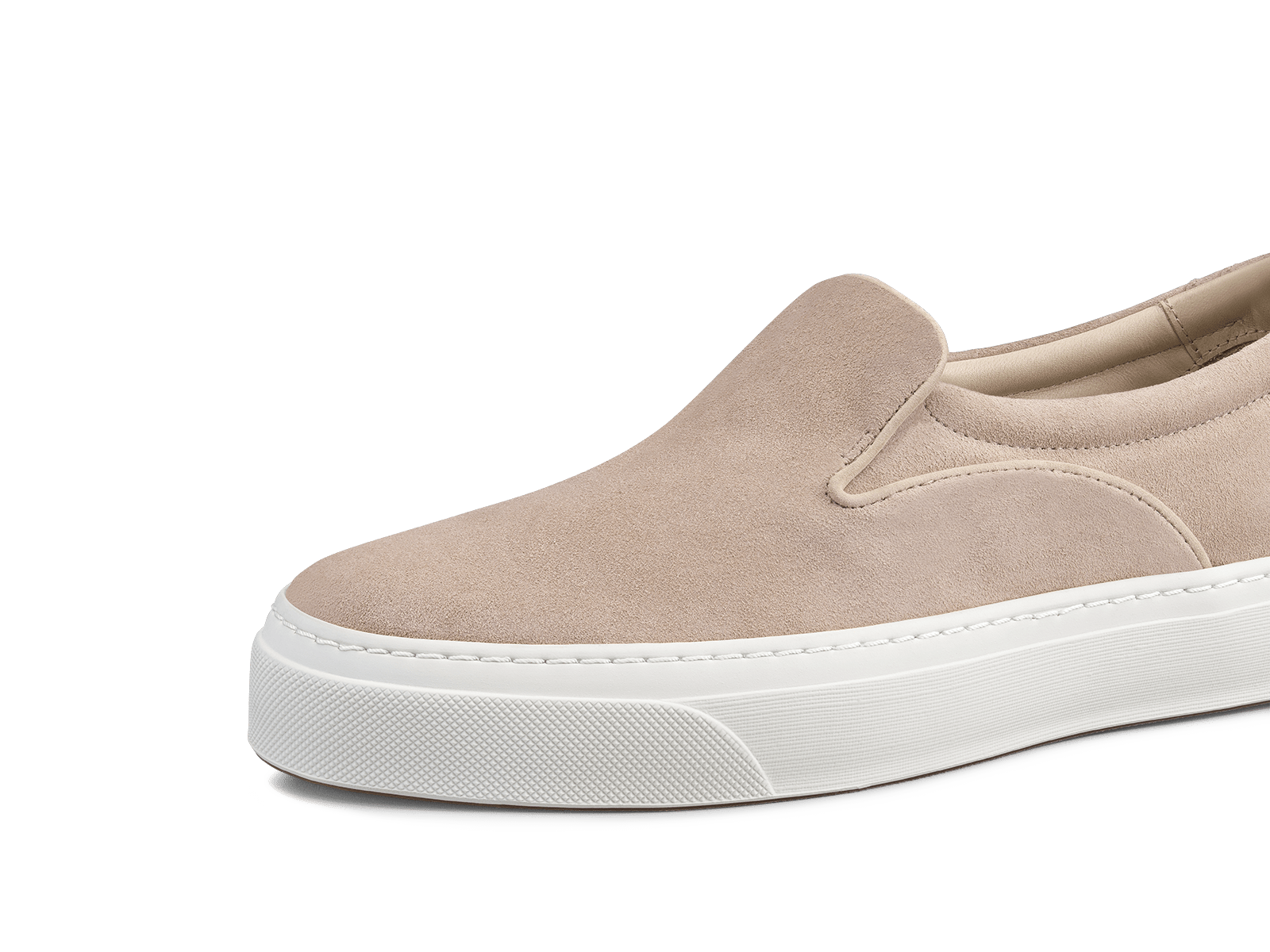 Beat Trainer in Beige Glove Suede