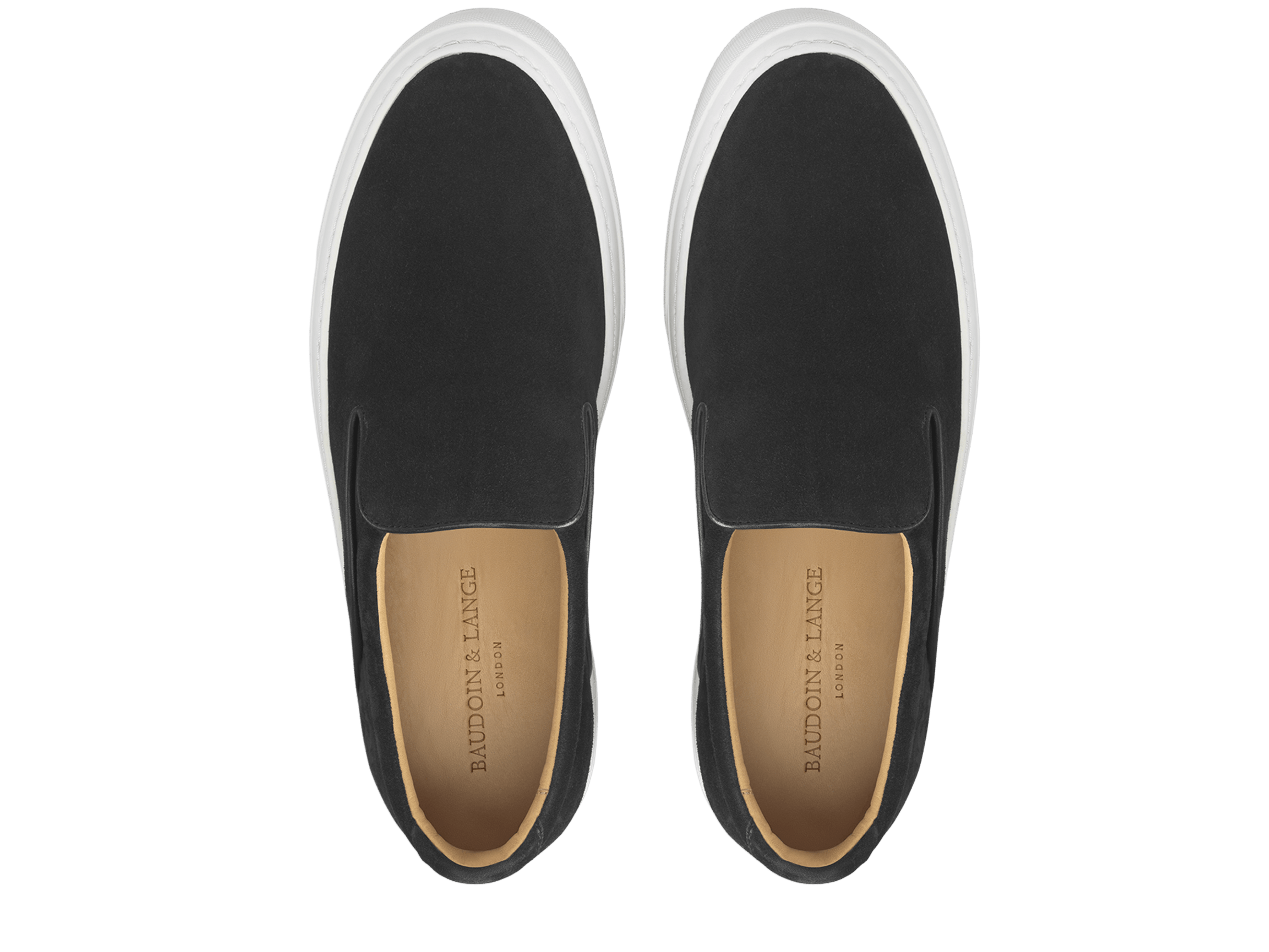 Beat Trainer in Black Glove Suede